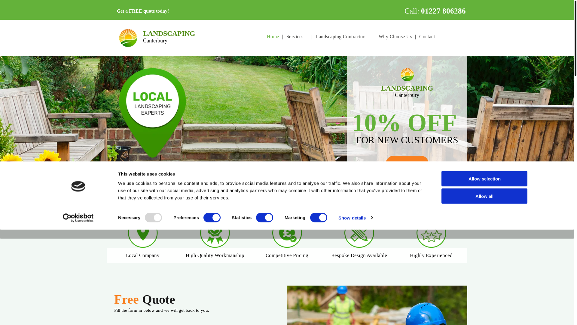 website screenshot of https://gncanterburylandscaping.co.uk/