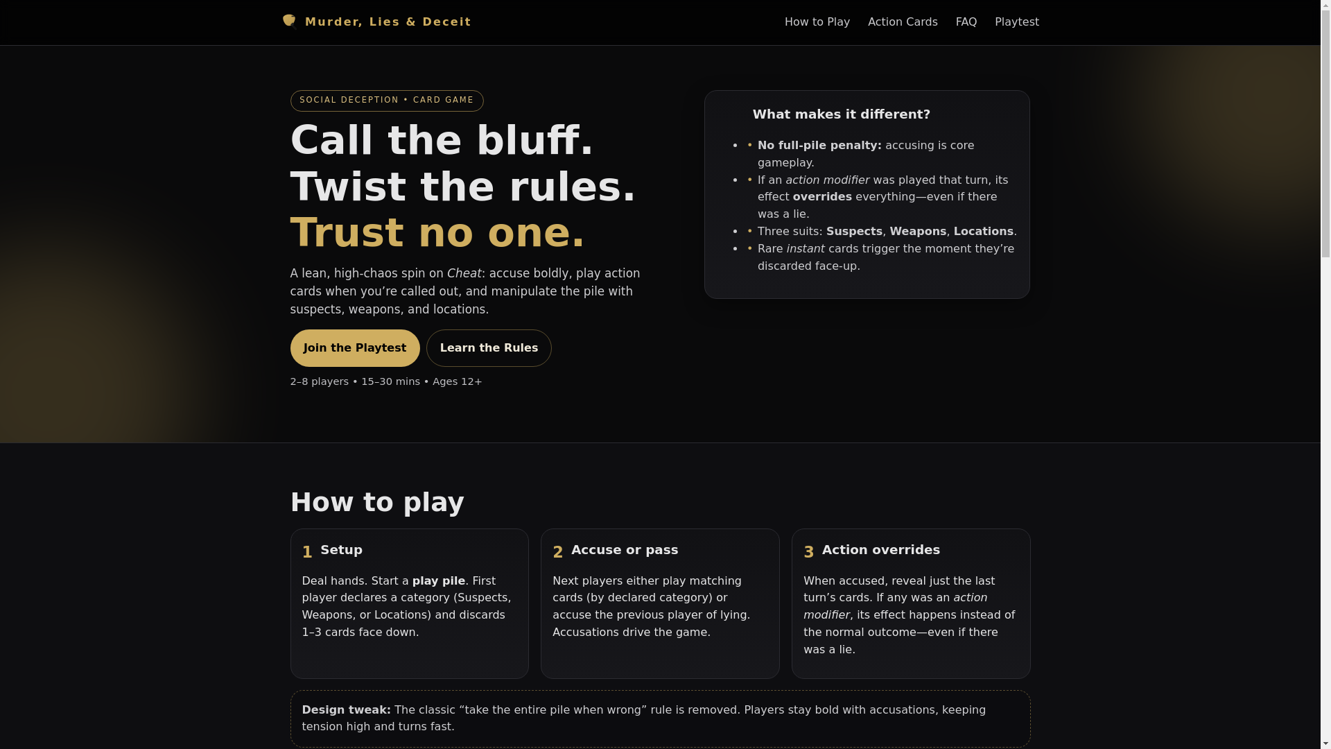 website screenshot of https://murder-lies-deceit.pages.dev/