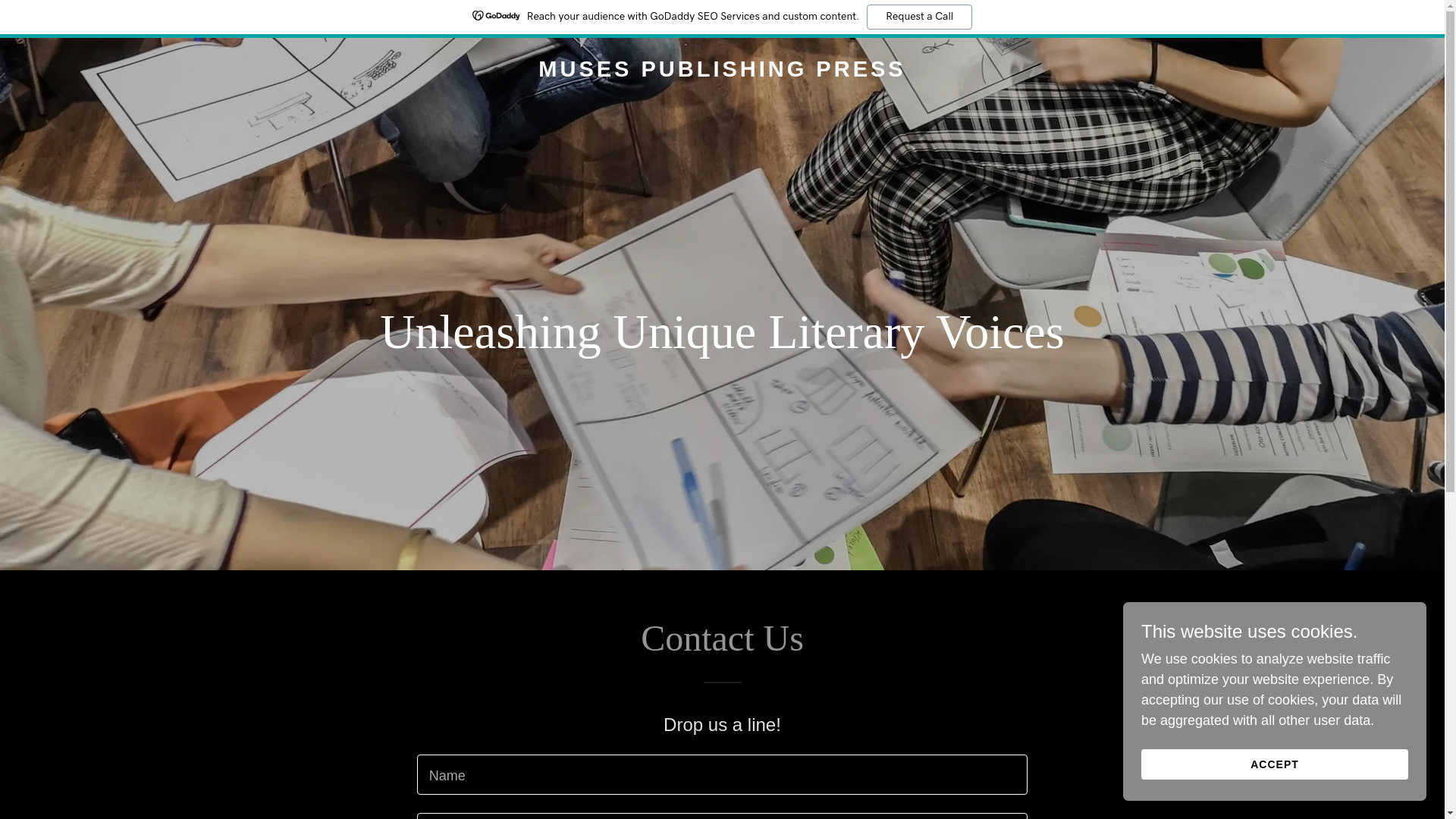 website screenshot of https://musespublishingpress.com/
