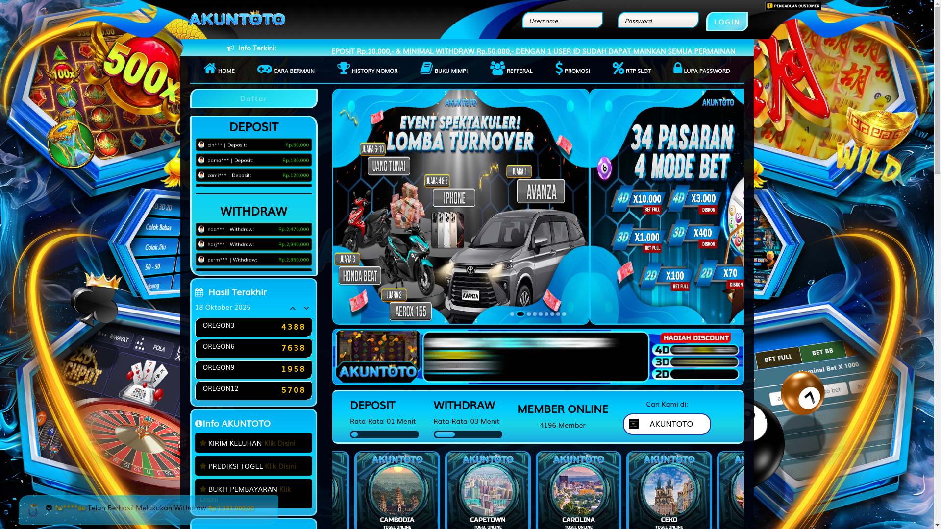 website screenshot of https://akunsegar.com/