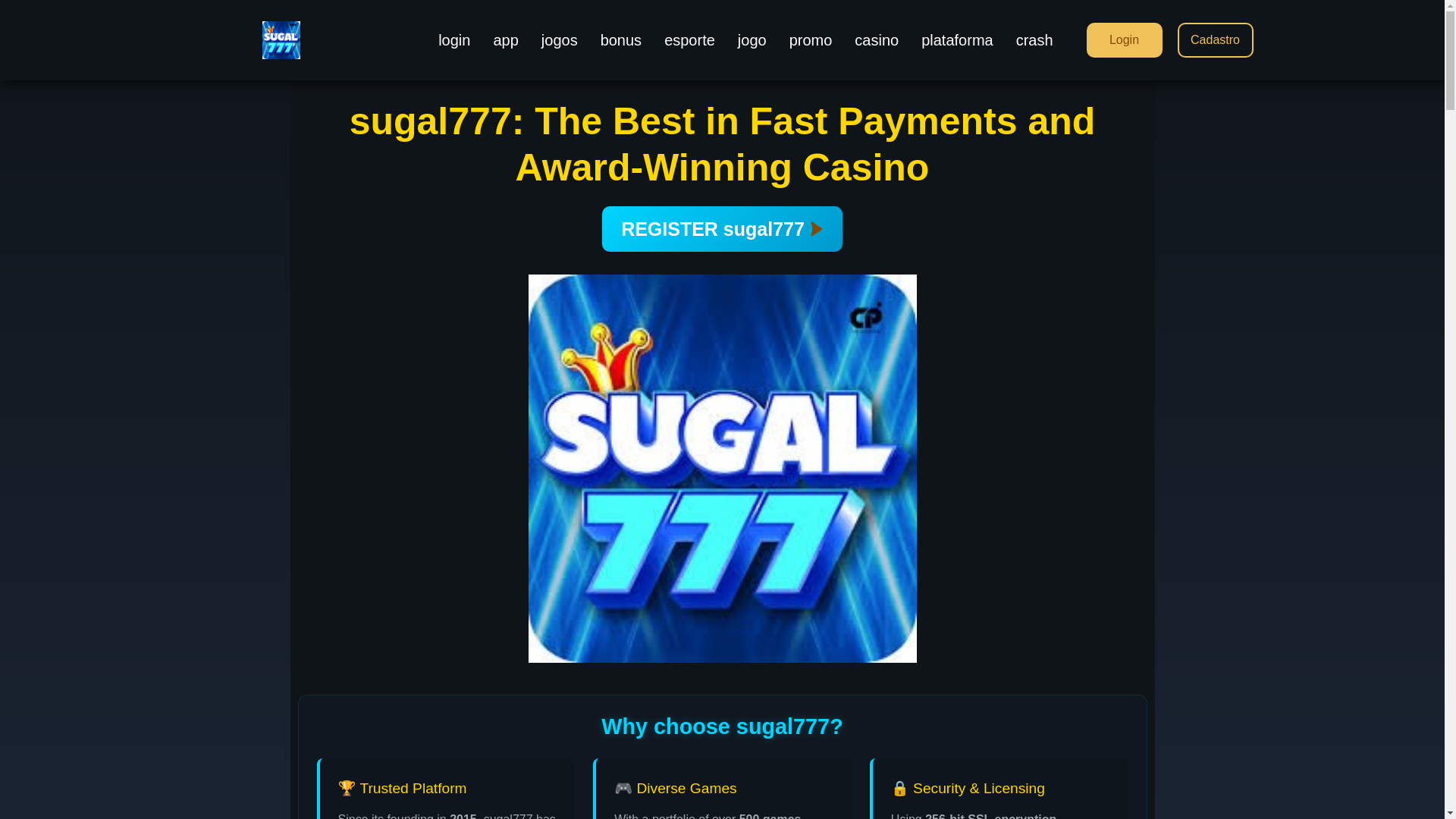 website screenshot of https://sugal777slot.com/
