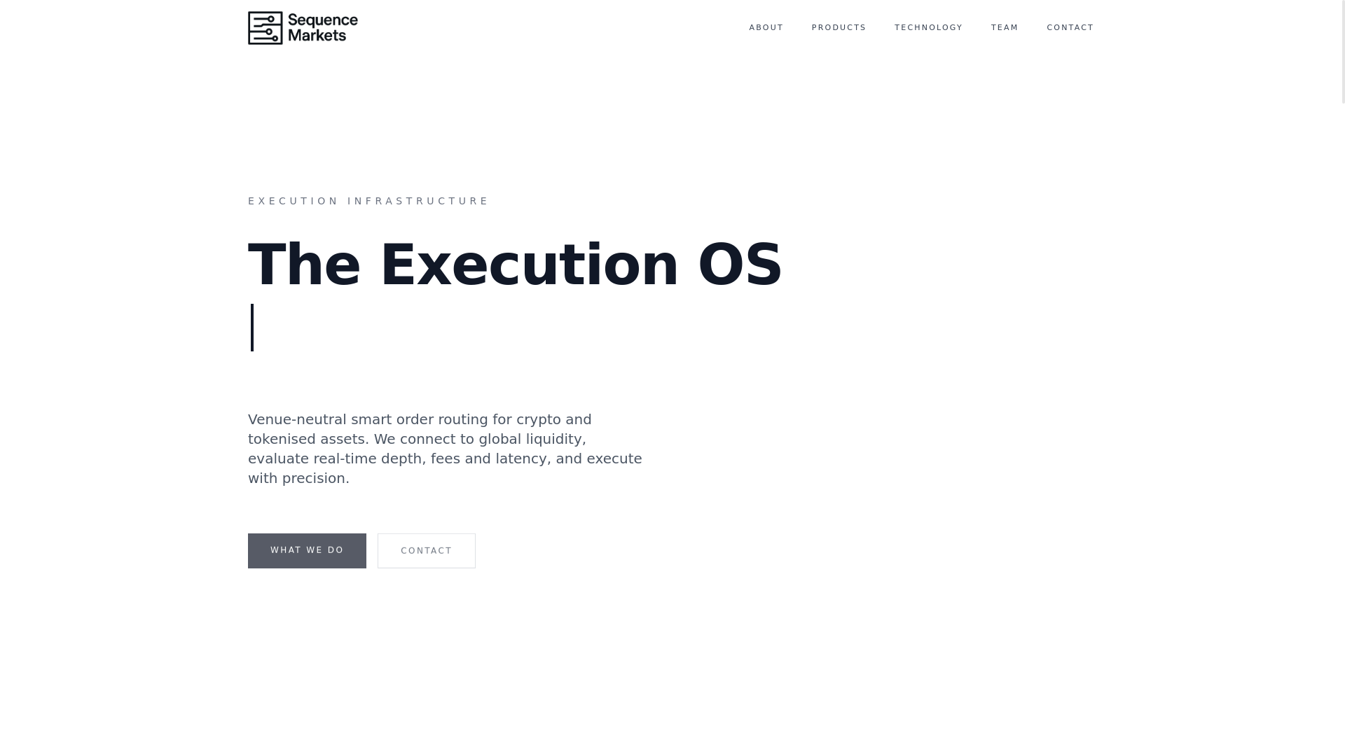 website screenshot of https://sequencemkts.com/