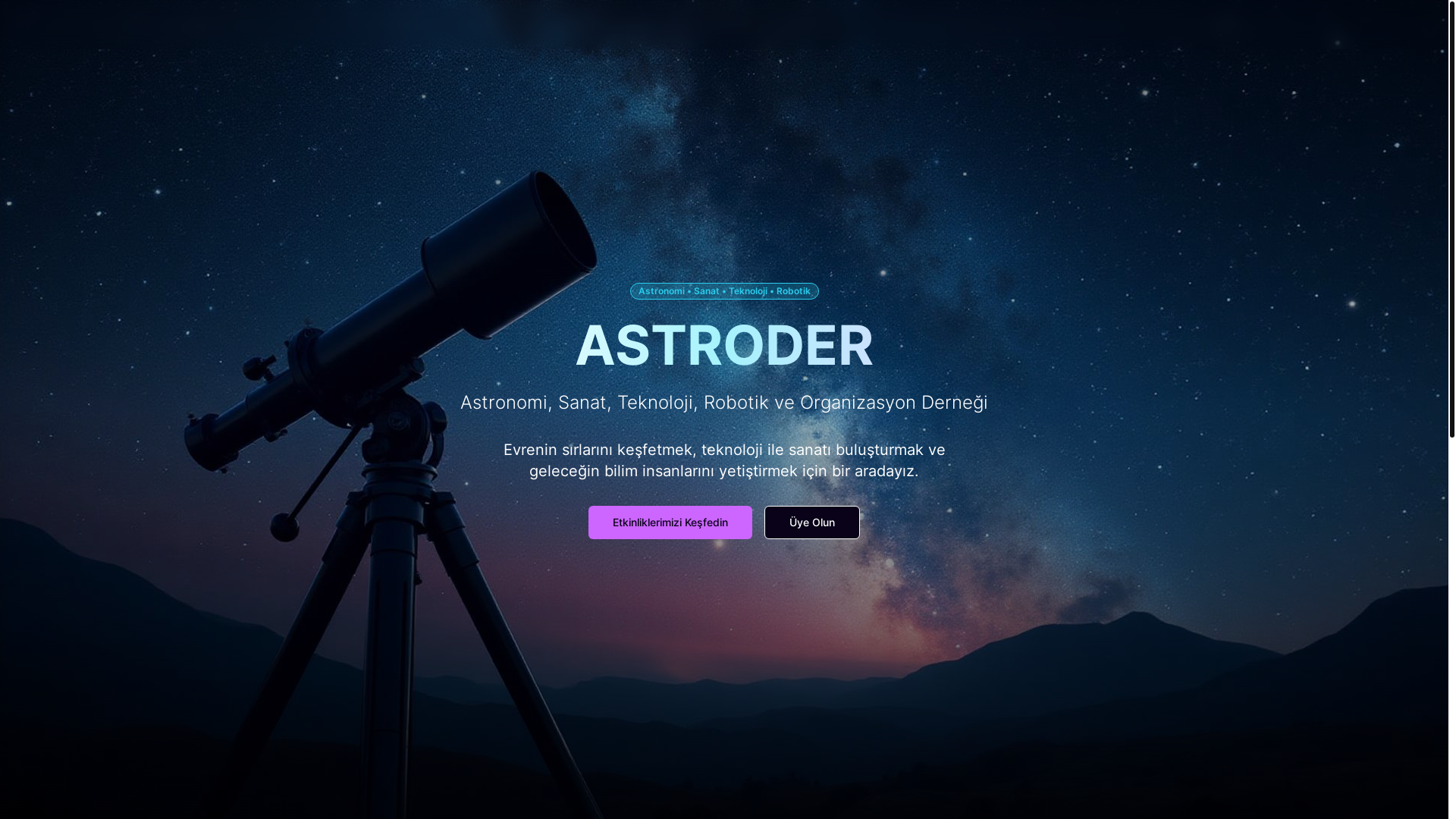 website screenshot of https://astroder.org/