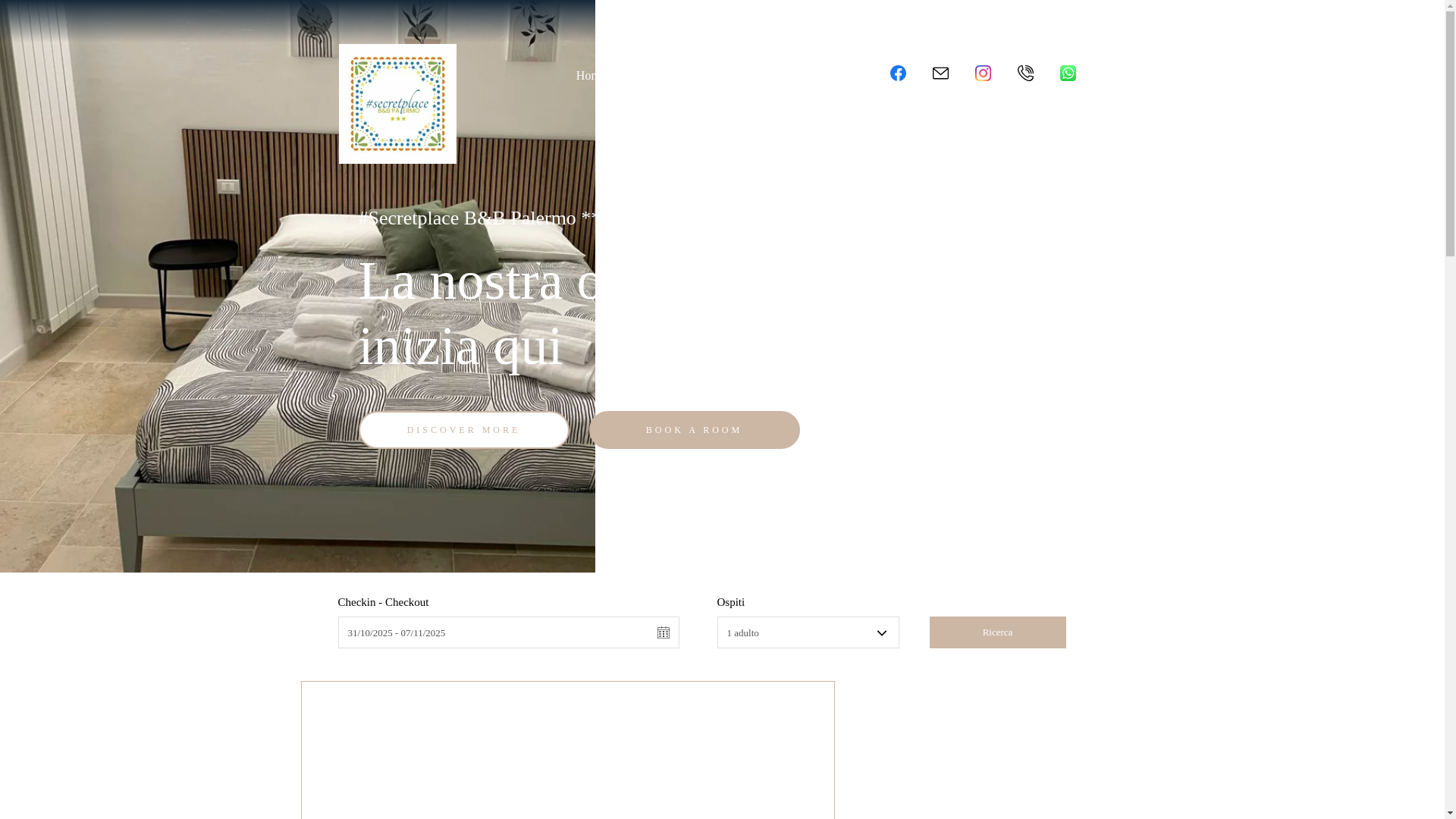 website screenshot of https://secretplacepalermo.it/
