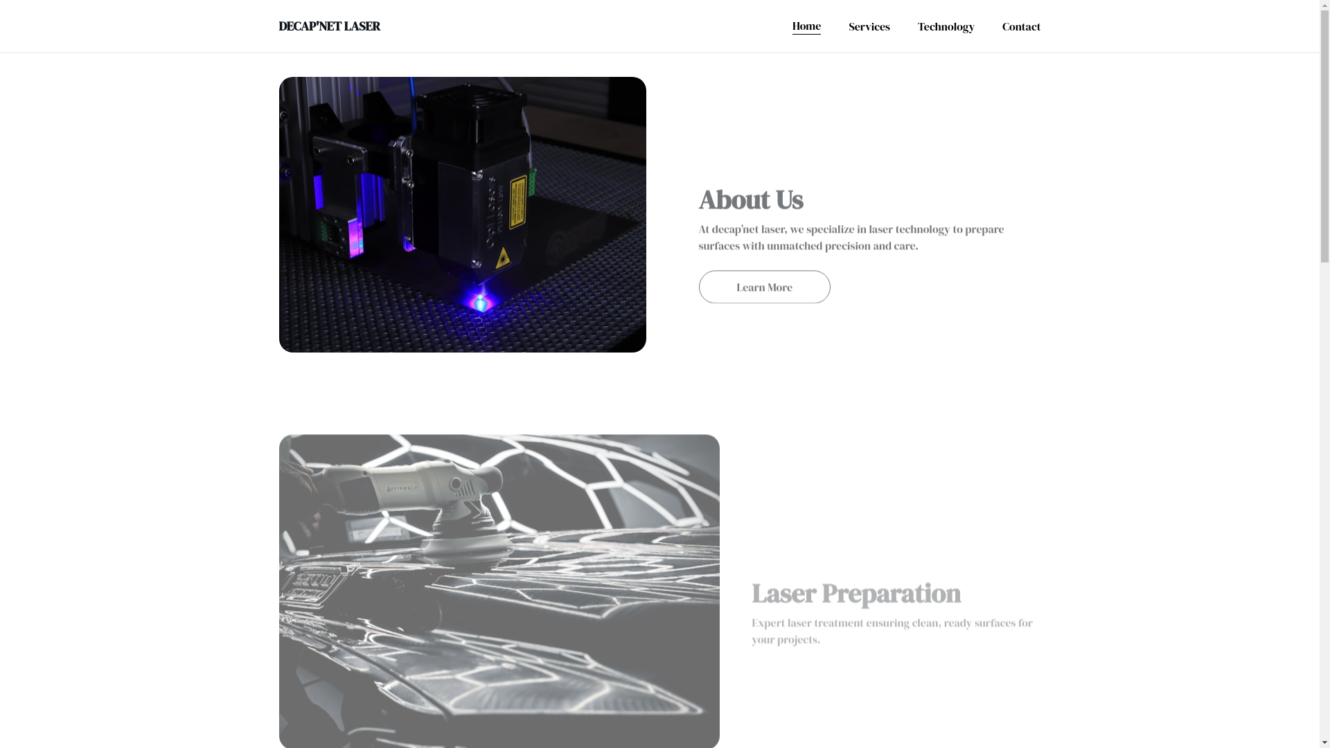 website screenshot of https://decapnetlaser.fr/