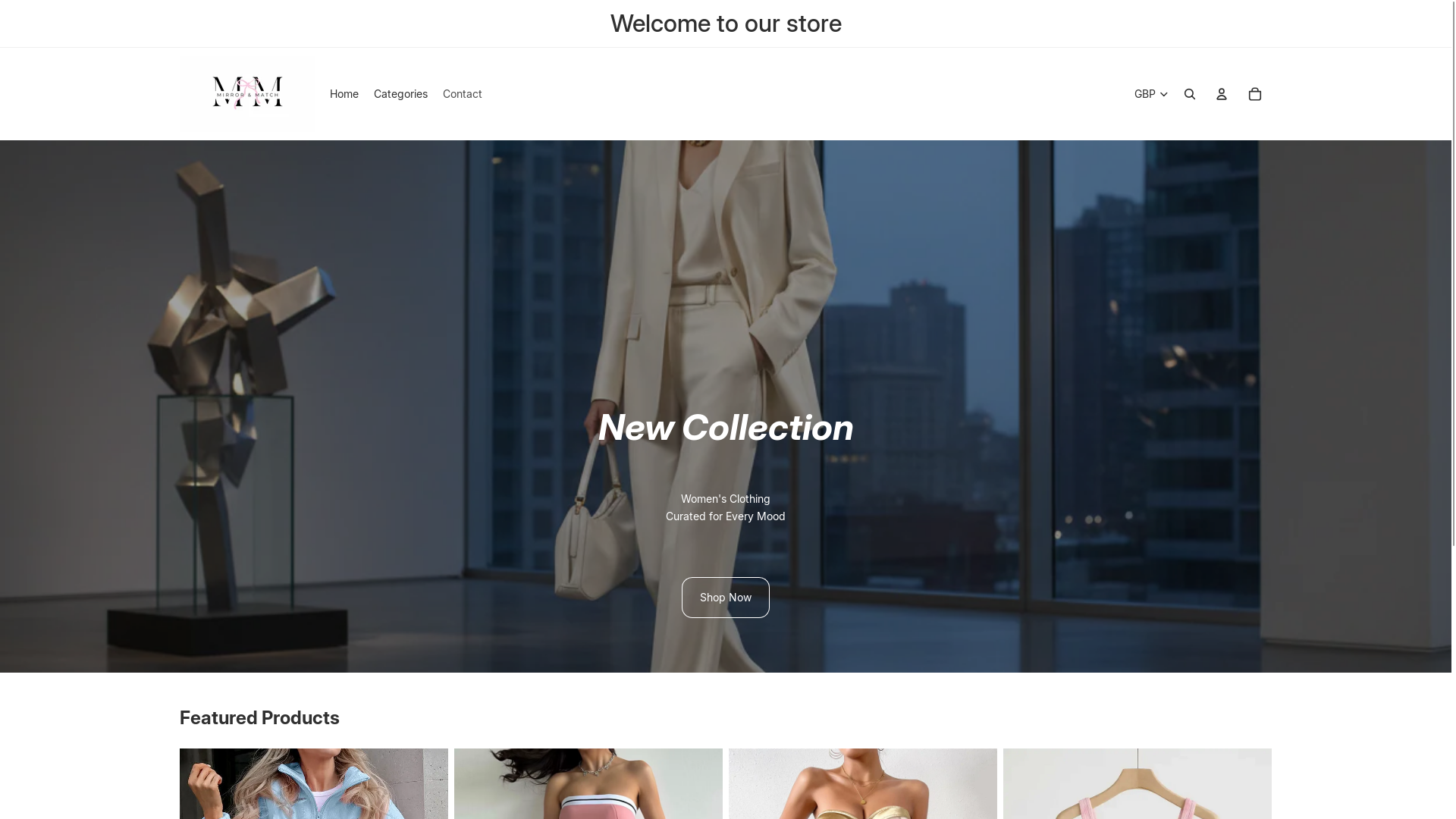 website screenshot of https://mirrormatch.us/