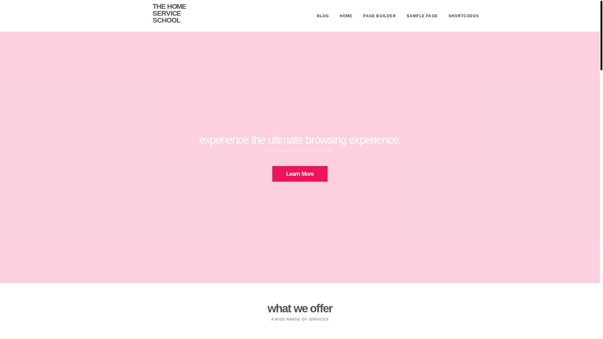 website screenshot of https://thehomeserviceschool.com/