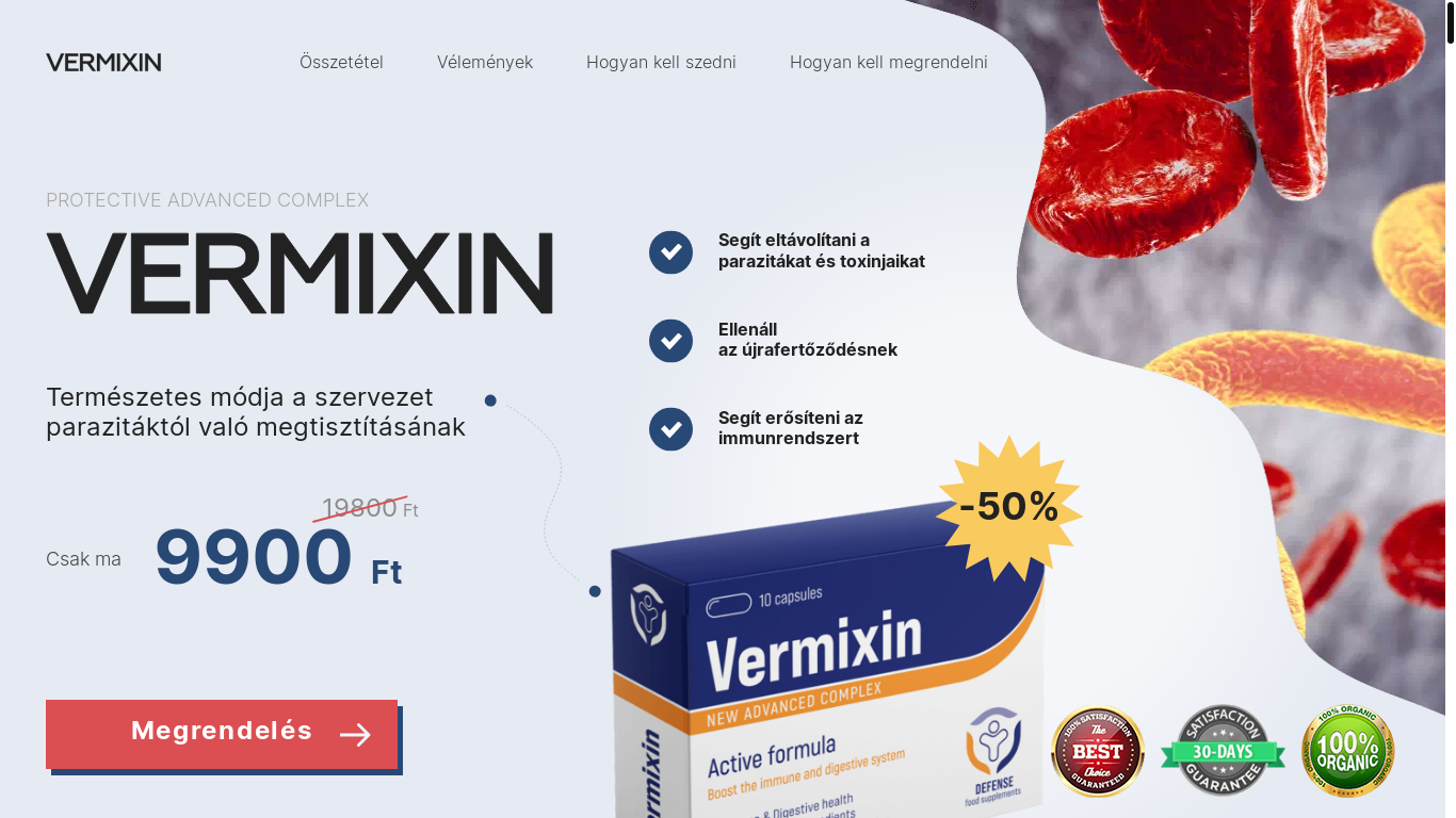 website screenshot of https://vermixin-hungary.store/