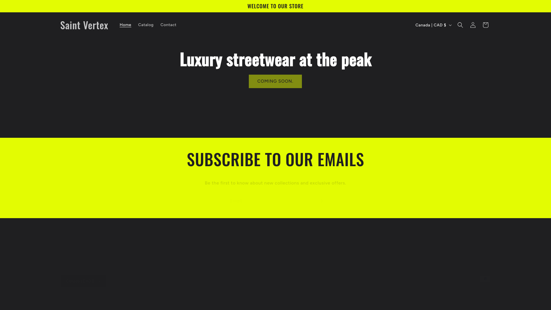 website screenshot of https://saintvertex.com/