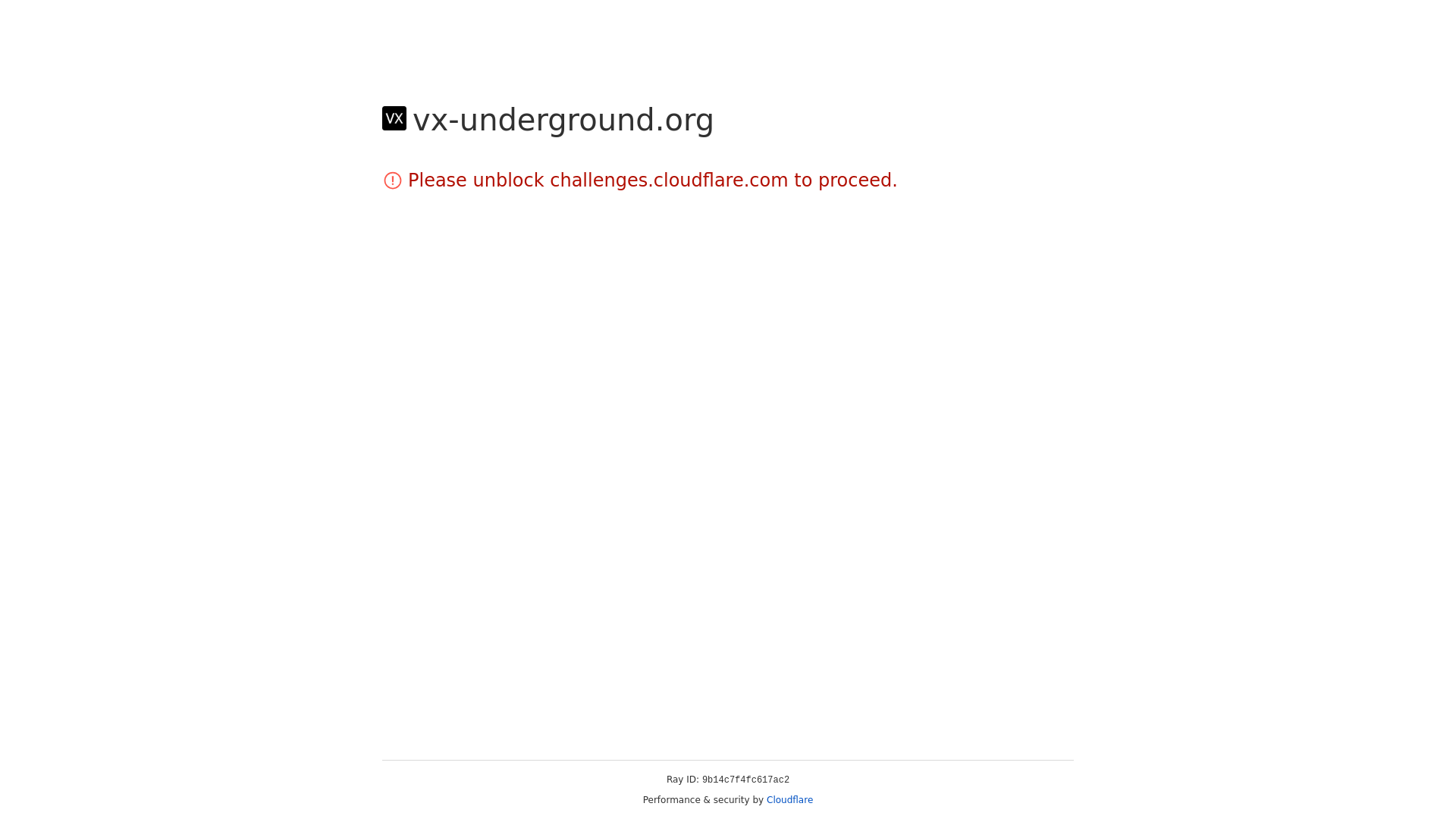 website screenshot of https://vx-underground.org/