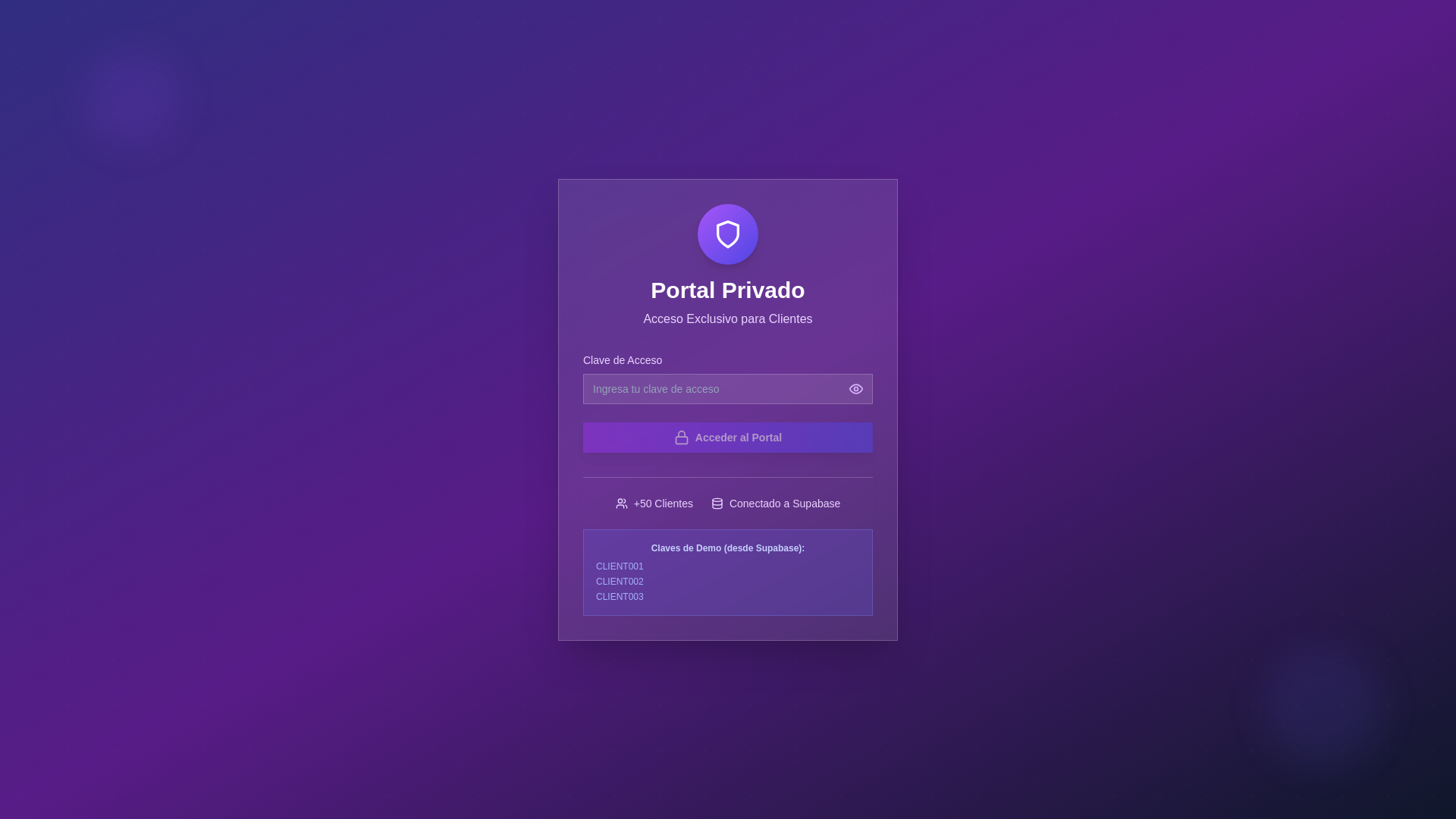 website screenshot of https://clientesgamma.com/