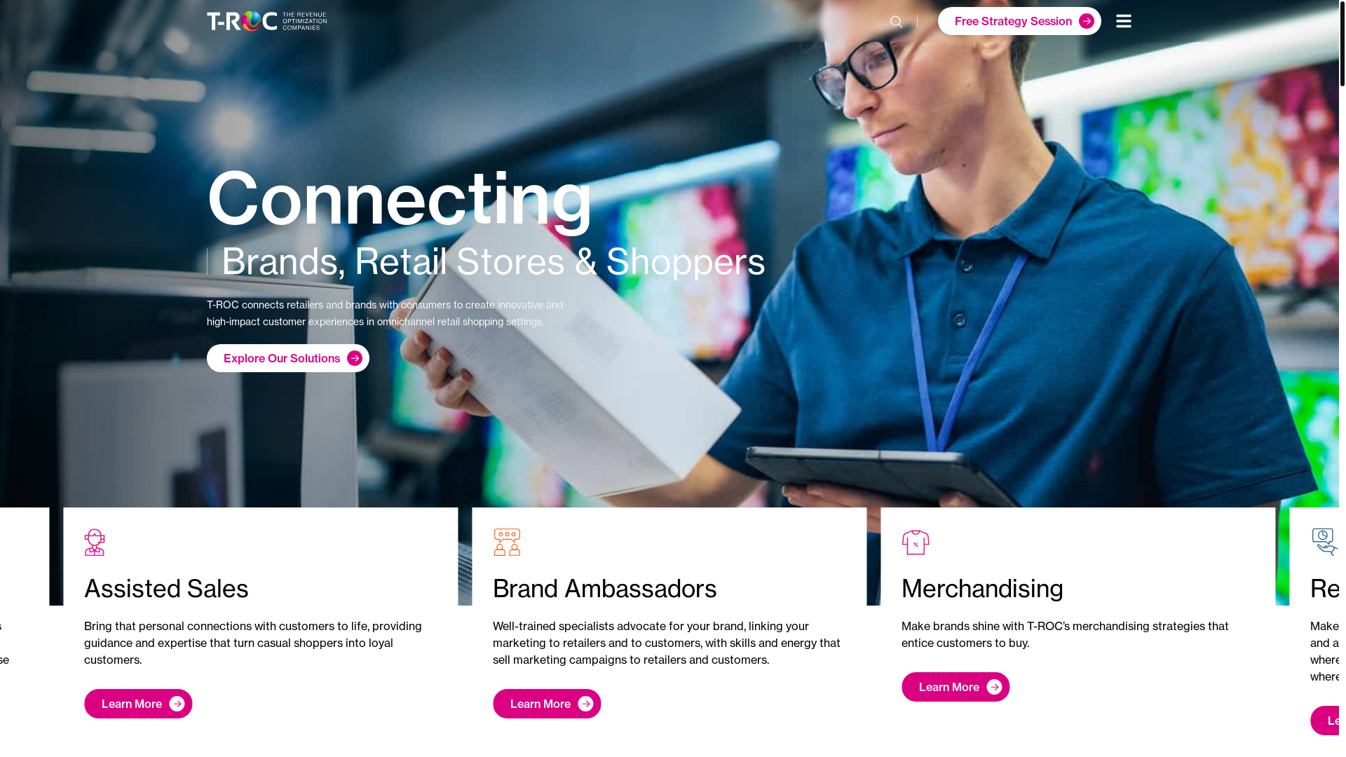 website screenshot of https://trocnext.com/