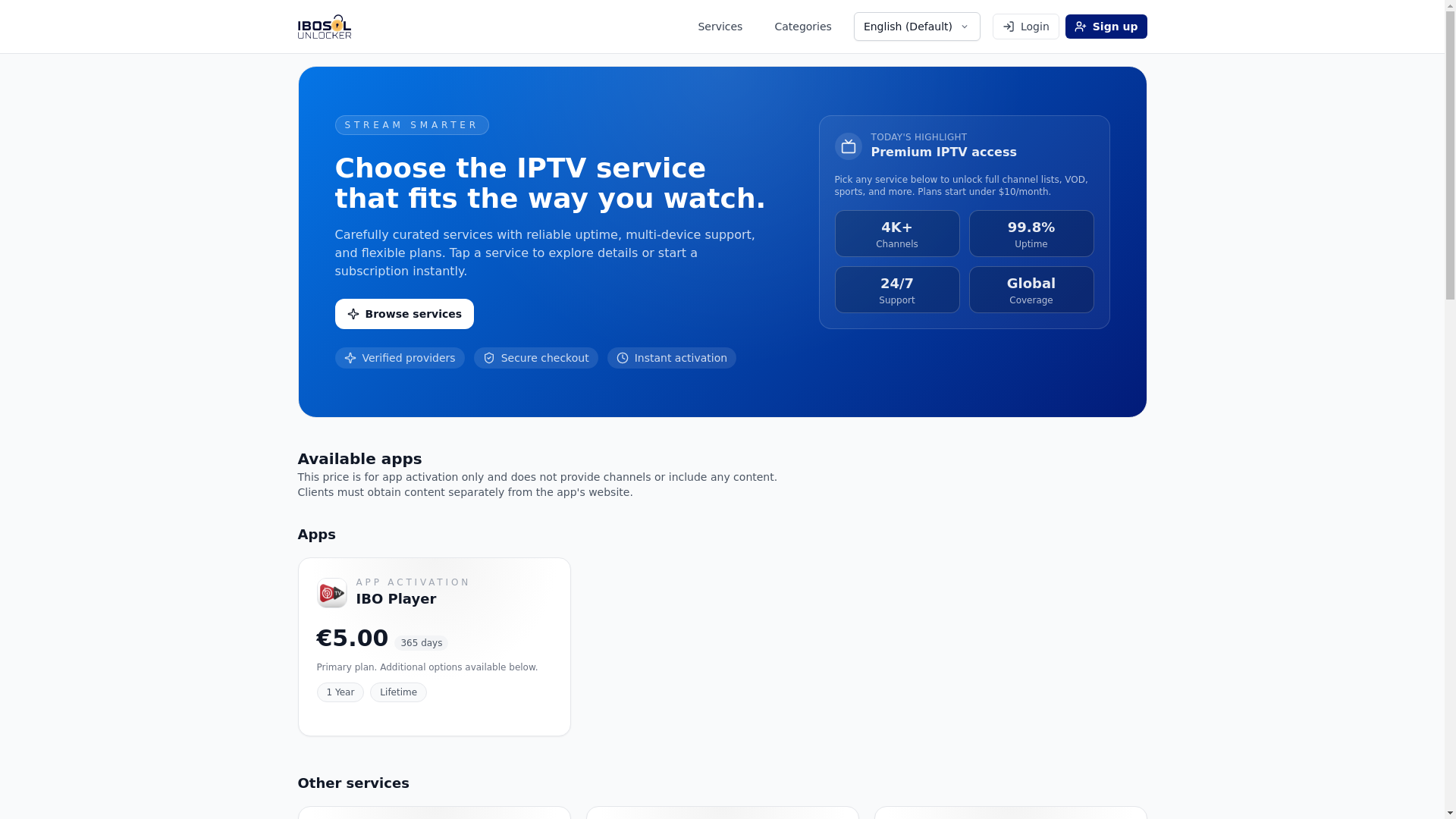 website screenshot of https://iptvcenterpro.com/