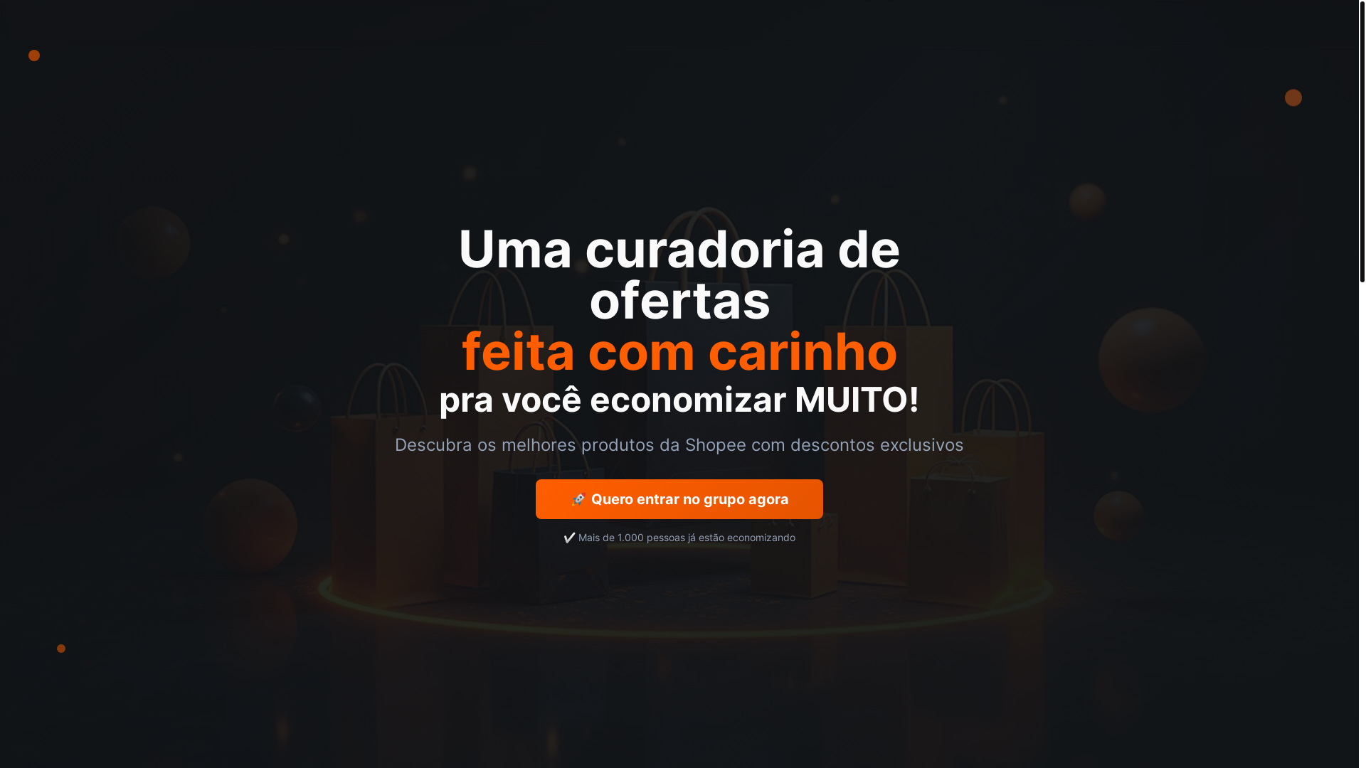 website screenshot of https://achadinhoshelena.com.br/