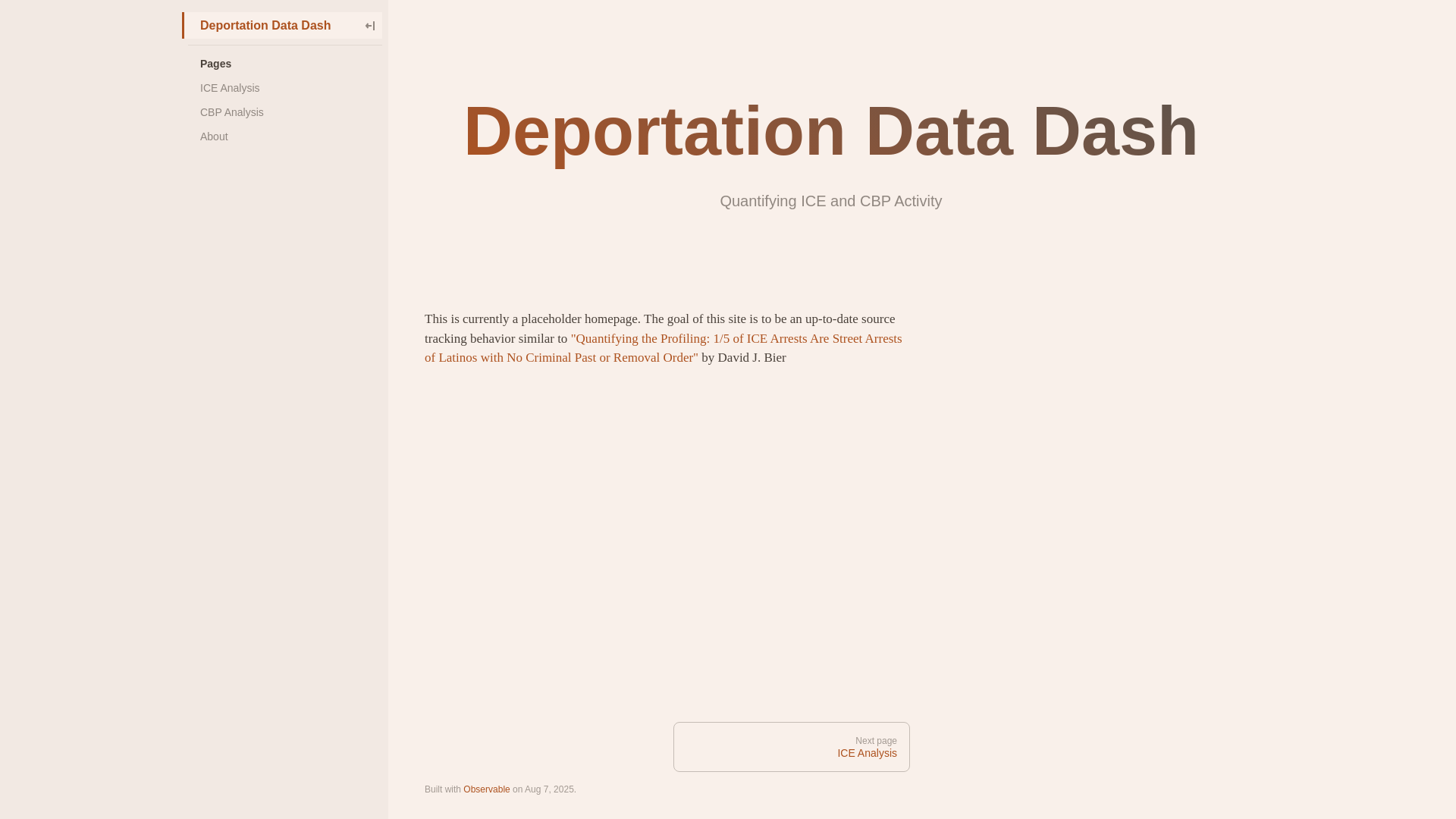 website screenshot of https://deportationdatadash.com/