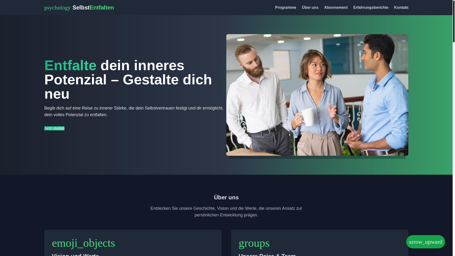 website screenshot of https://selbstentfalten.com/