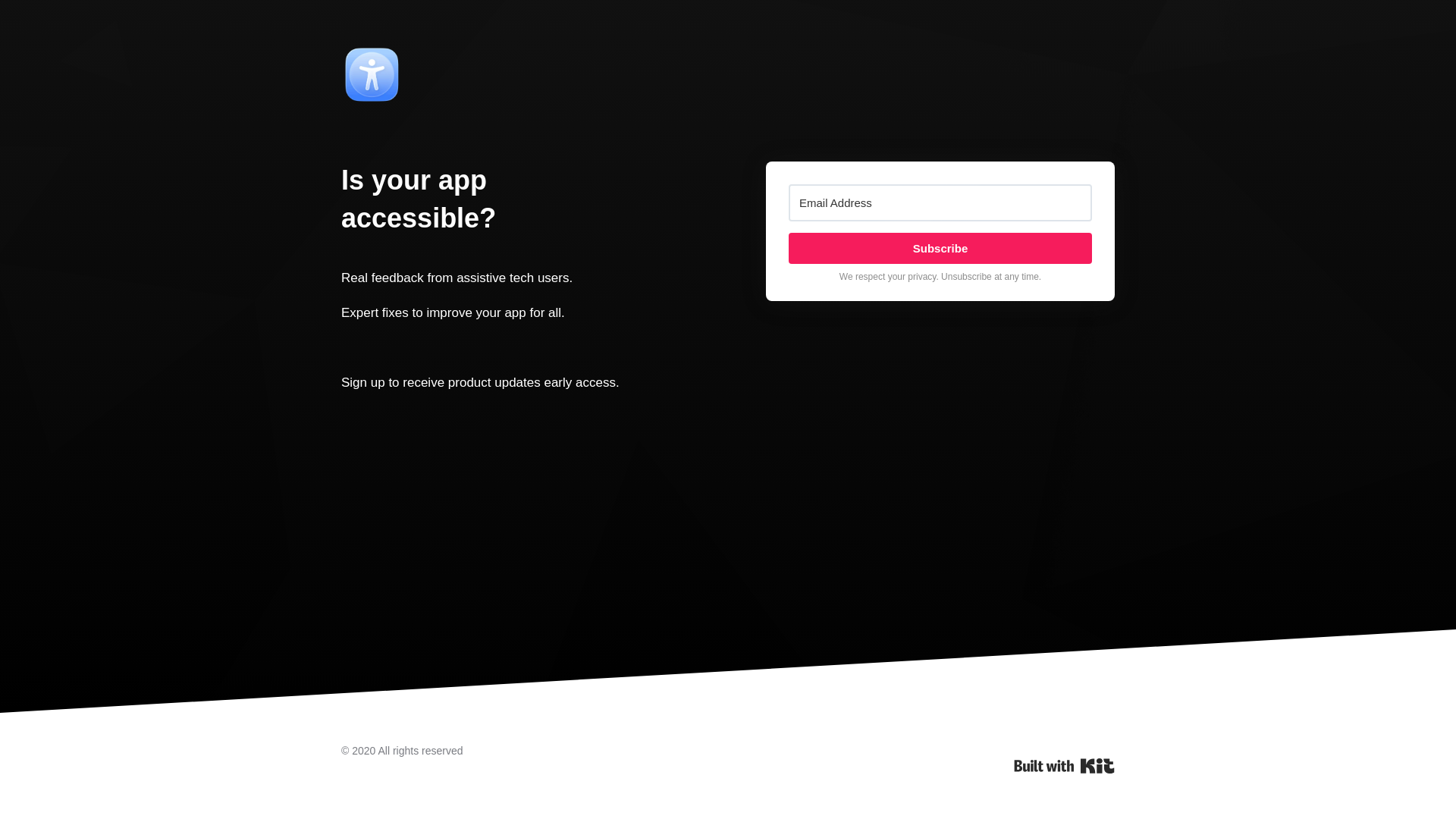 website screenshot of https://accessibilitytesters.app/