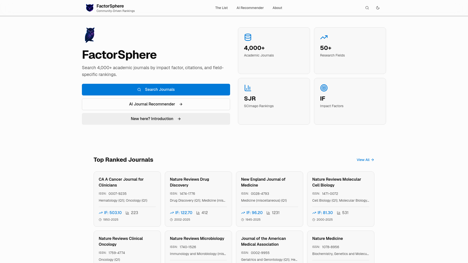 website screenshot of https://factorsphere.pages.dev/
