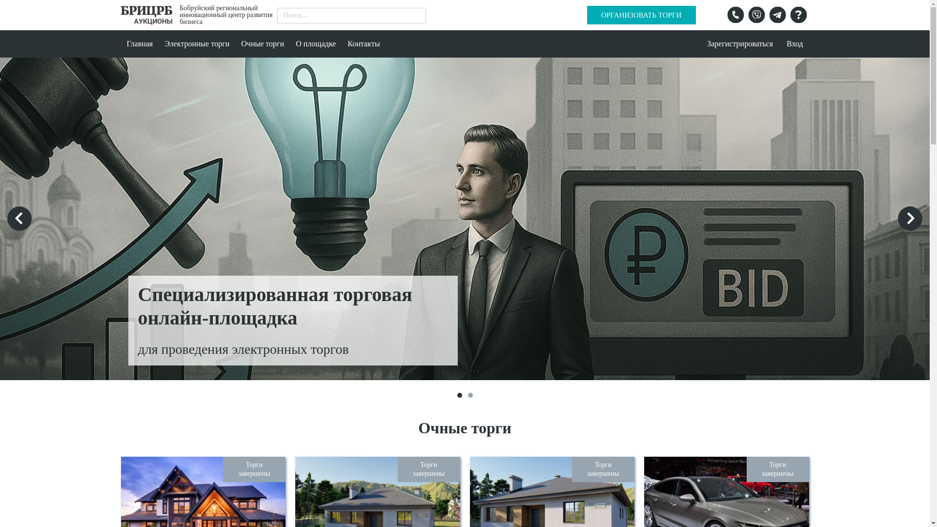 website screenshot of https://bricauction.by/