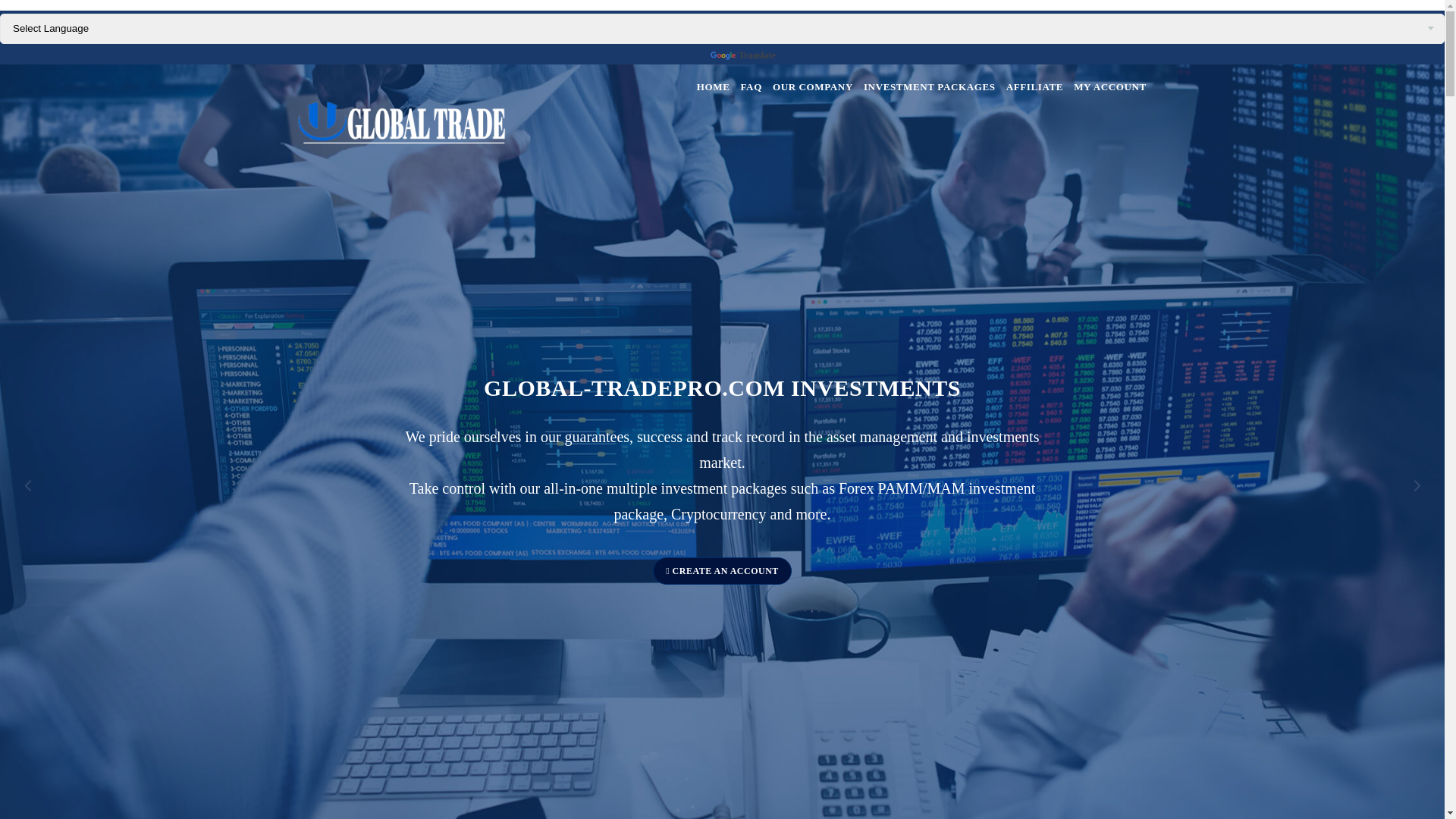 website screenshot of http://www.global-tradepro.com