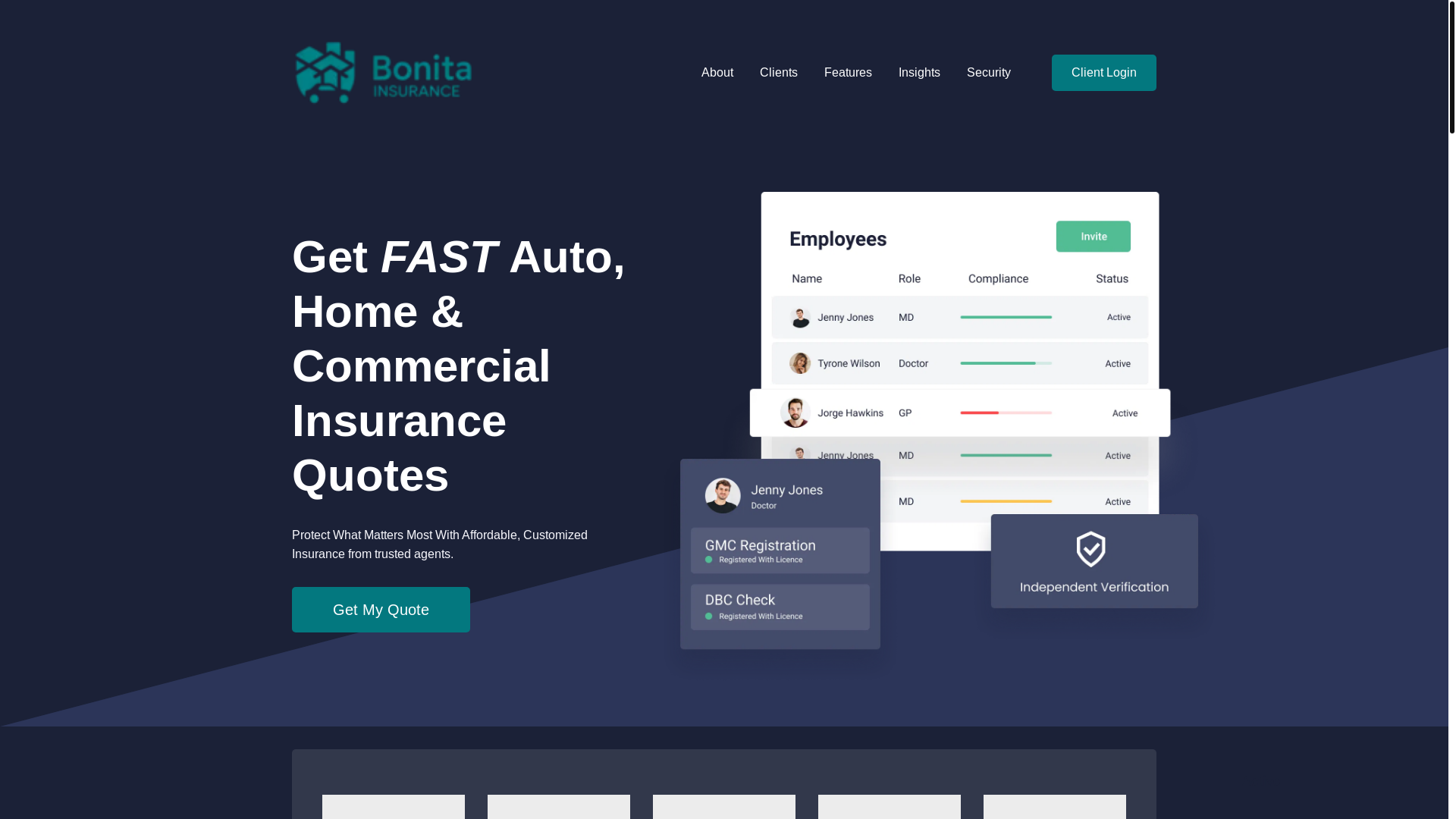 website screenshot of https://bonitaprotect.com/
