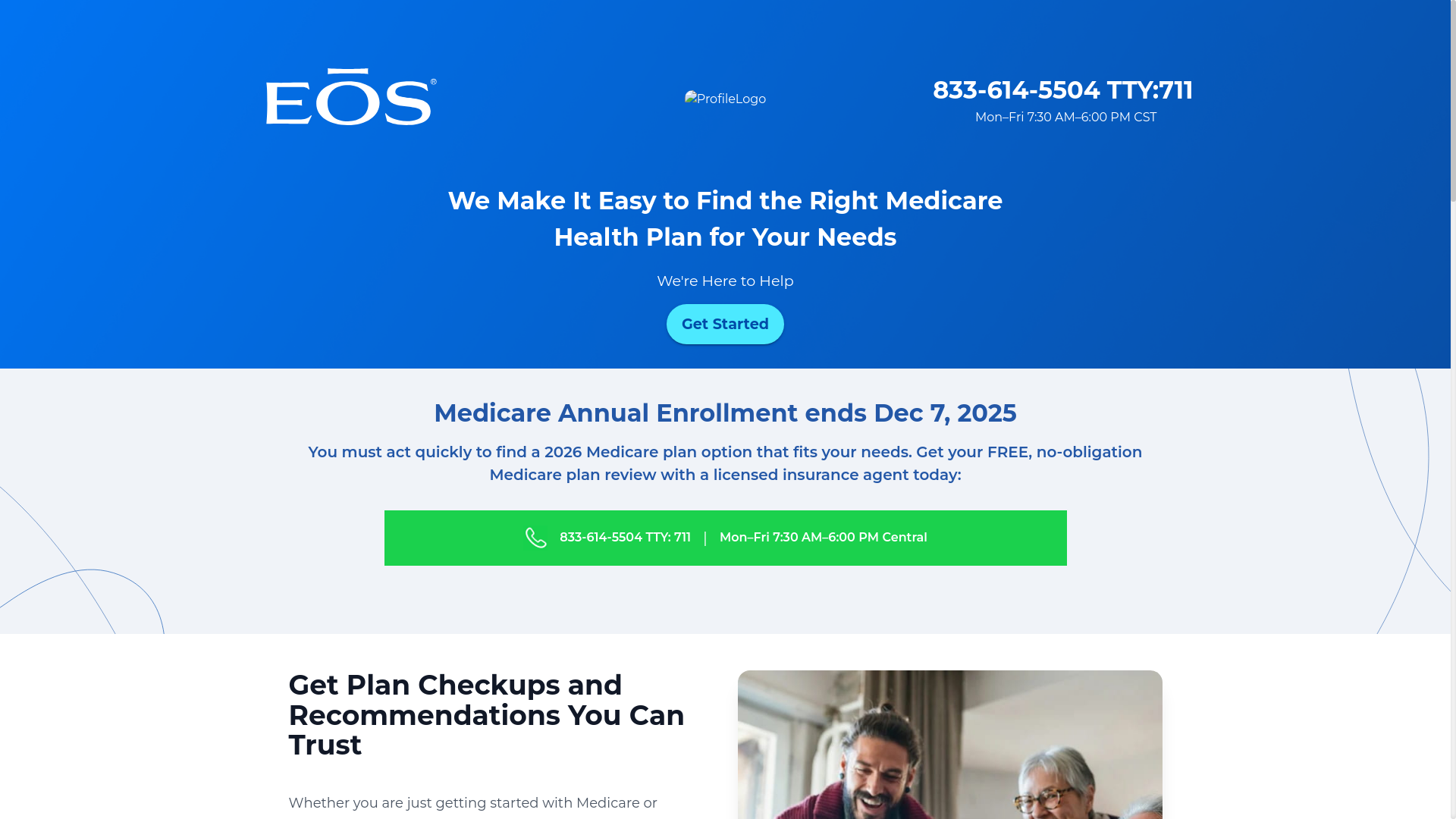 website screenshot of https://jmbmedicare.com/