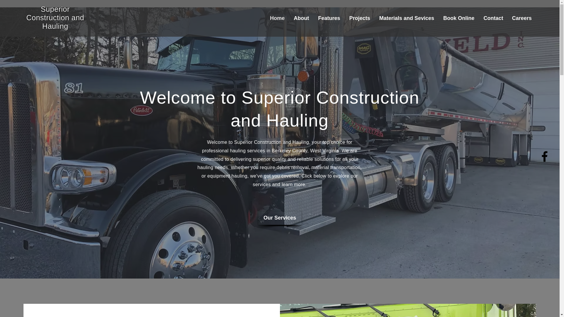 website screenshot of https://superiorhauls.com/