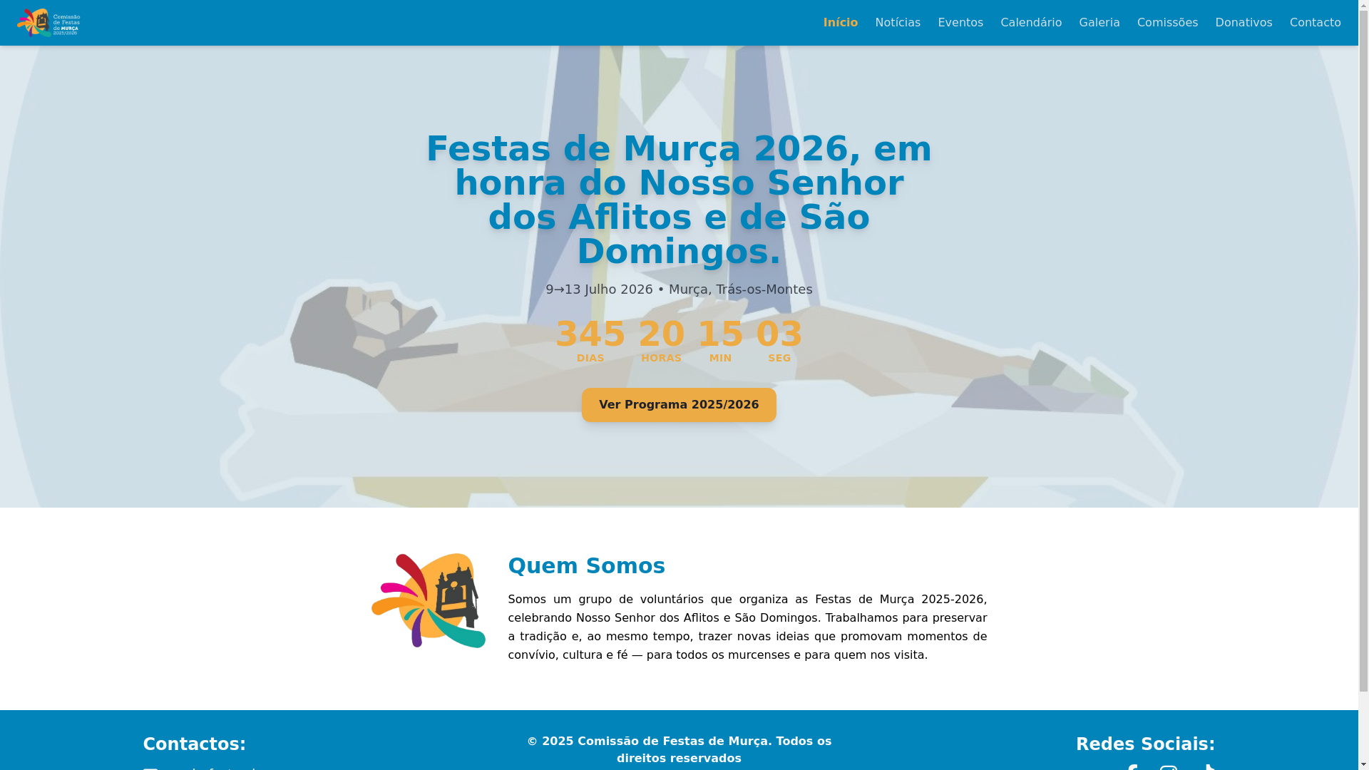 website screenshot of https://festasdemurca.pt/