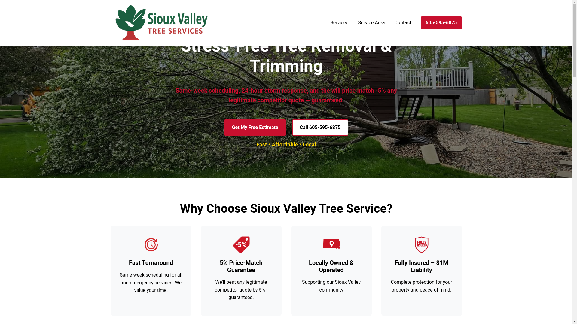 website screenshot of https://siouxvalley.services/