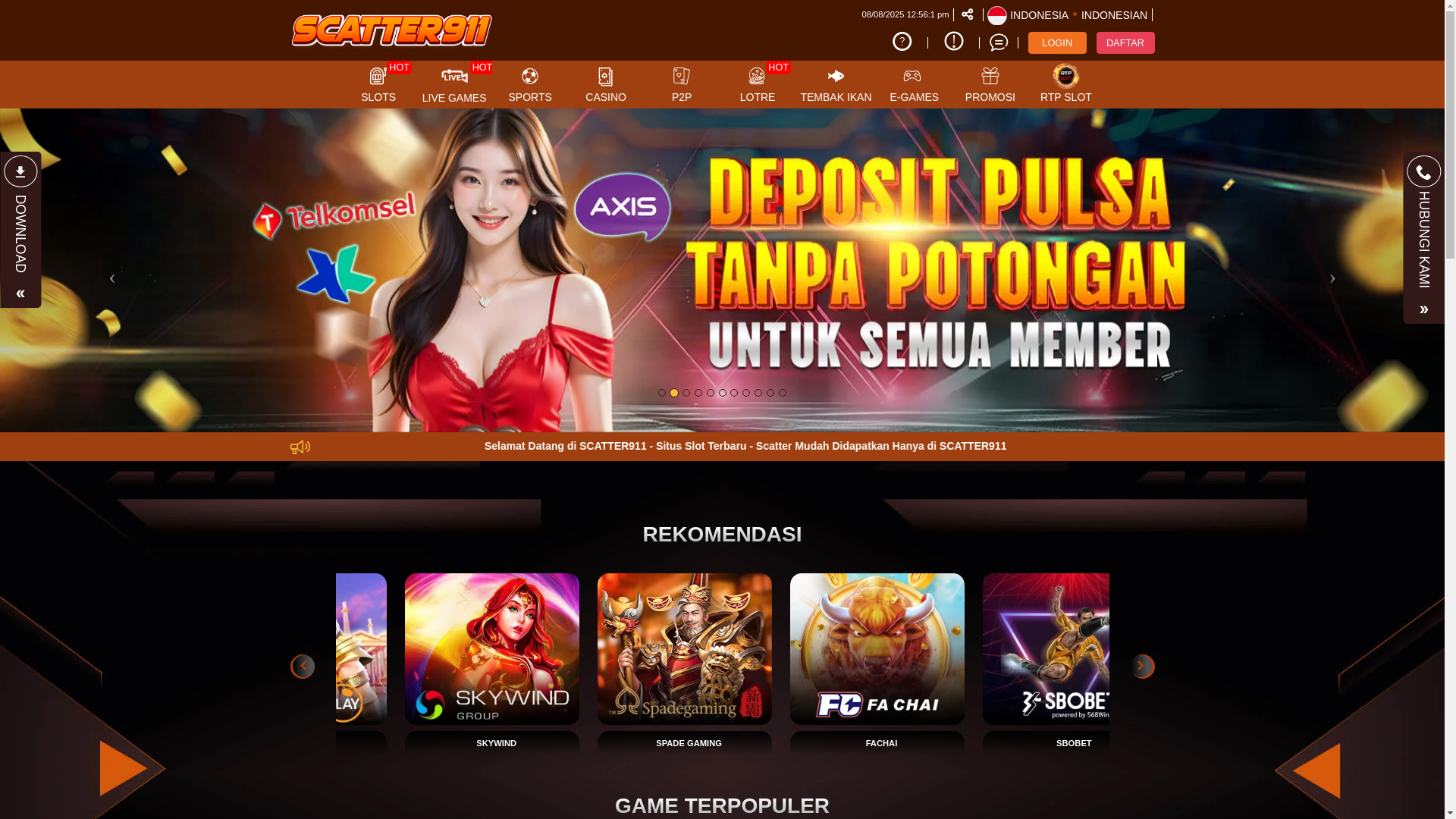 website screenshot of https://scatter911indah.xyz/