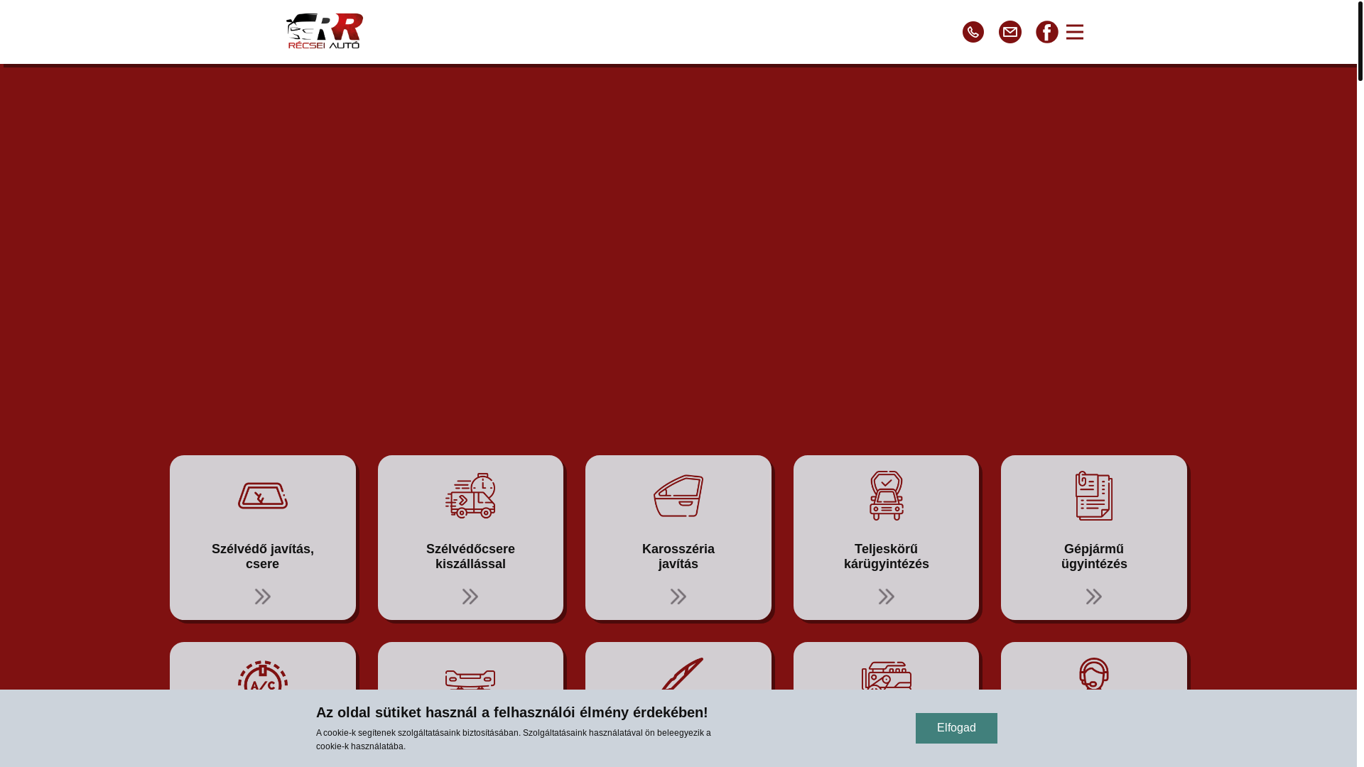 website screenshot of https://szelvedojavitas-siofok.hu/