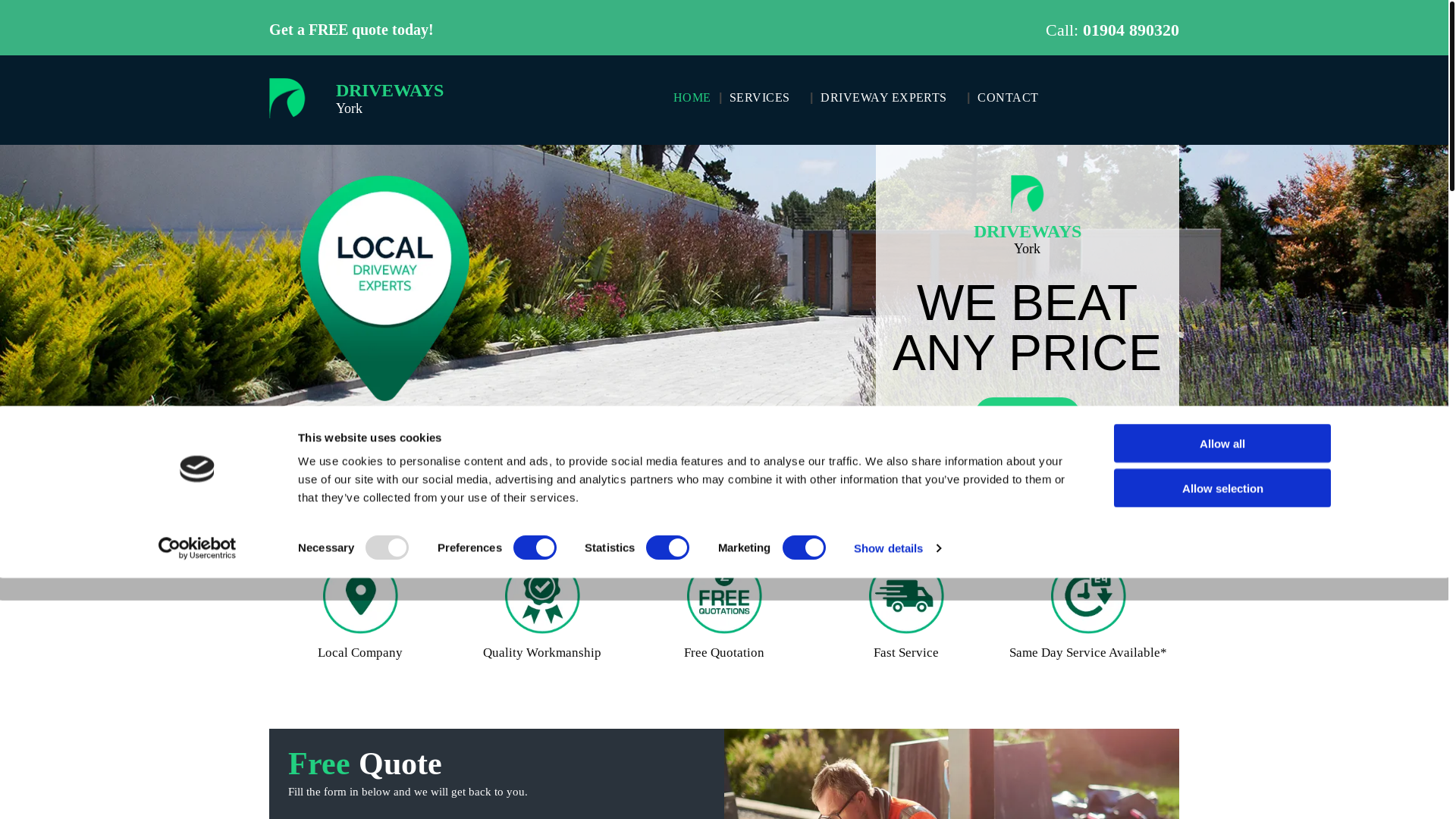 website screenshot of https://scdrivewaysyork.co.uk/