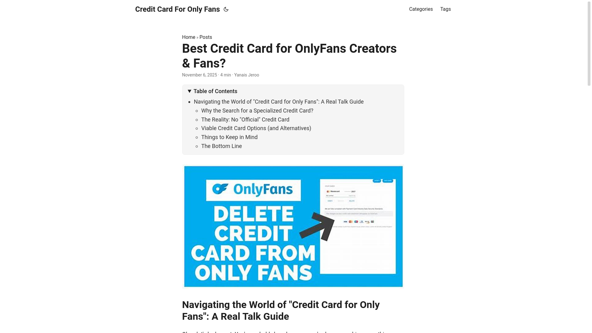 website screenshot of https://credit-card-for-only-fans.pages.dev/