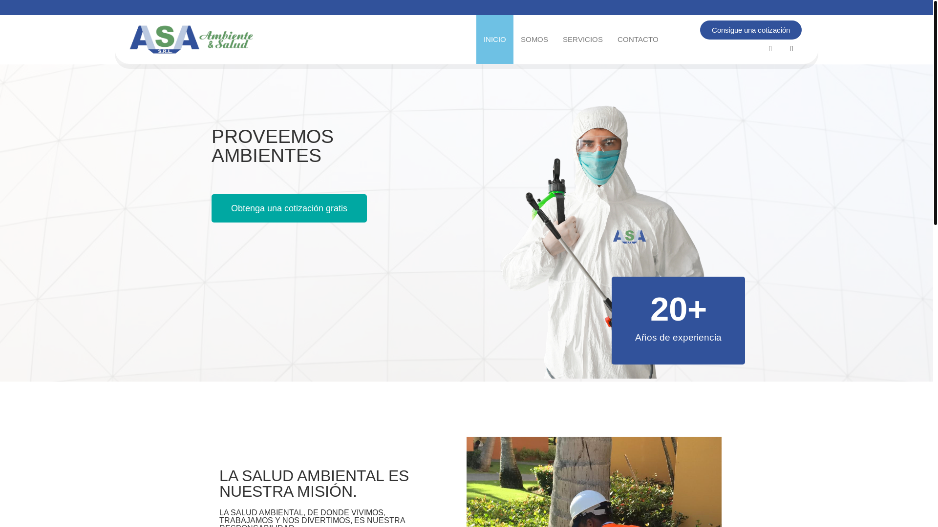 website screenshot of https://ambienteysalud.online/
