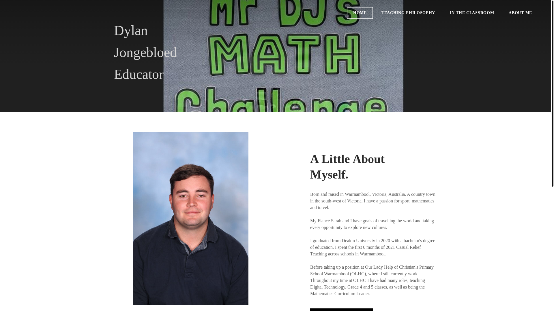 website screenshot of https://dylanjongebloededucator.com/