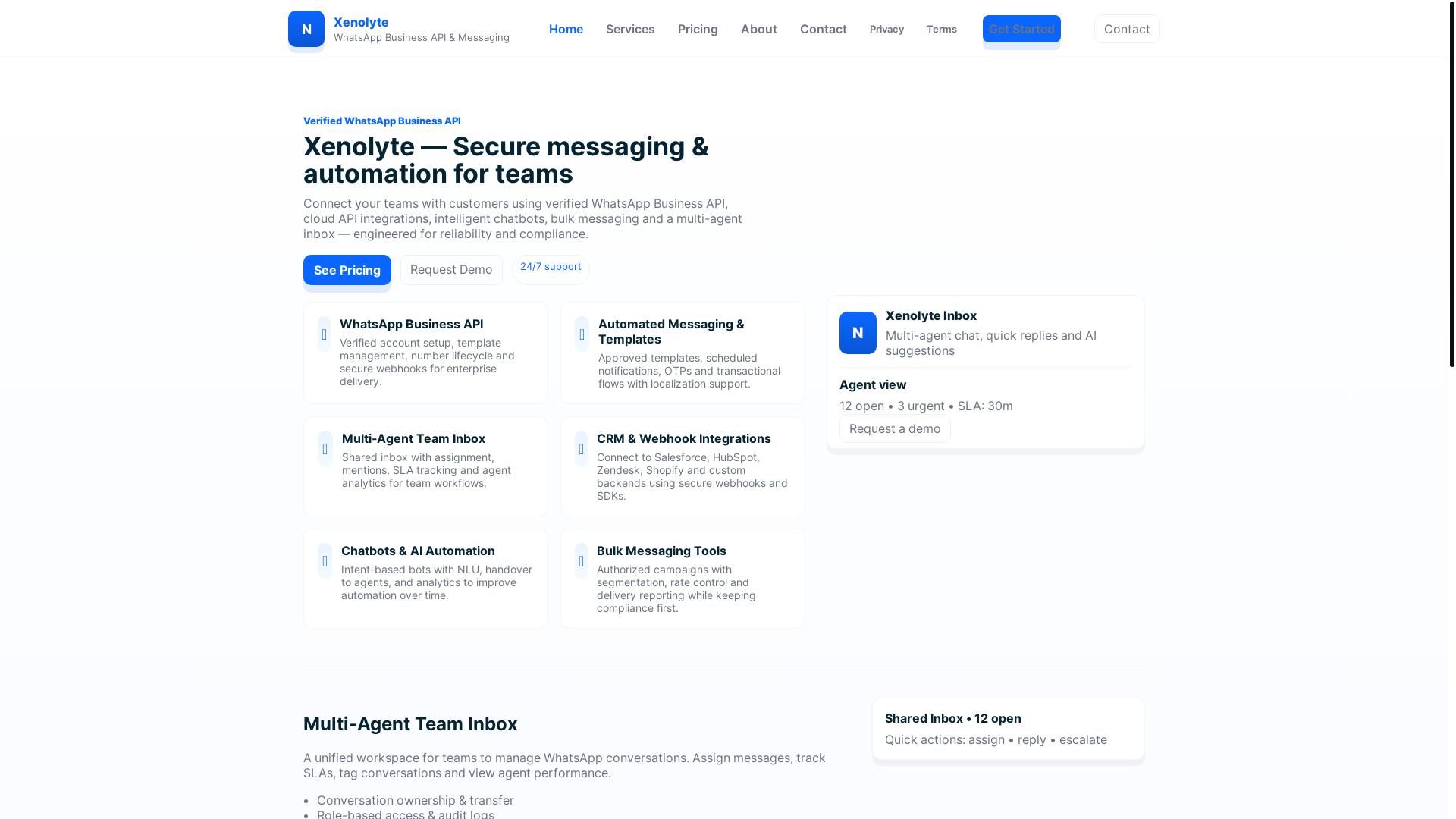 website screenshot of https://xenolyte.site/