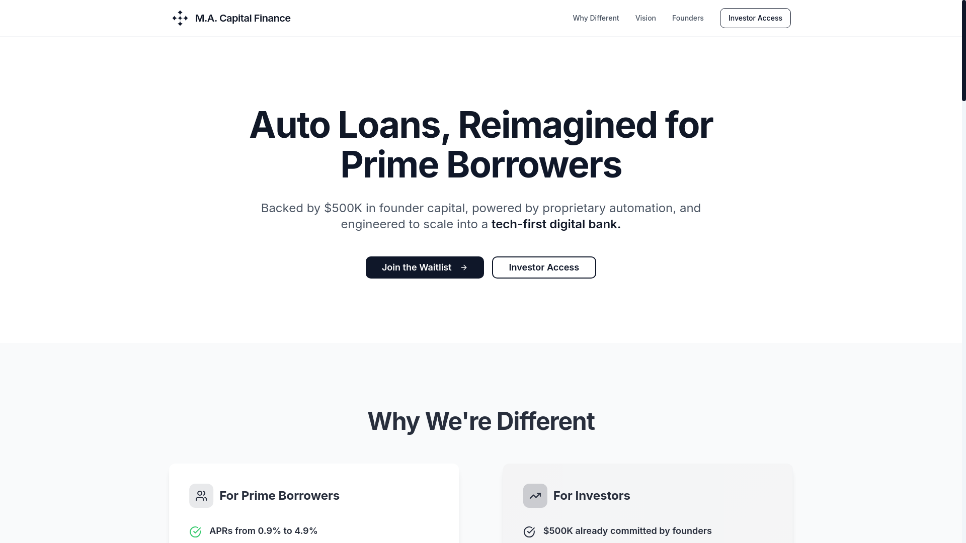 website screenshot of https://macapfi.com/