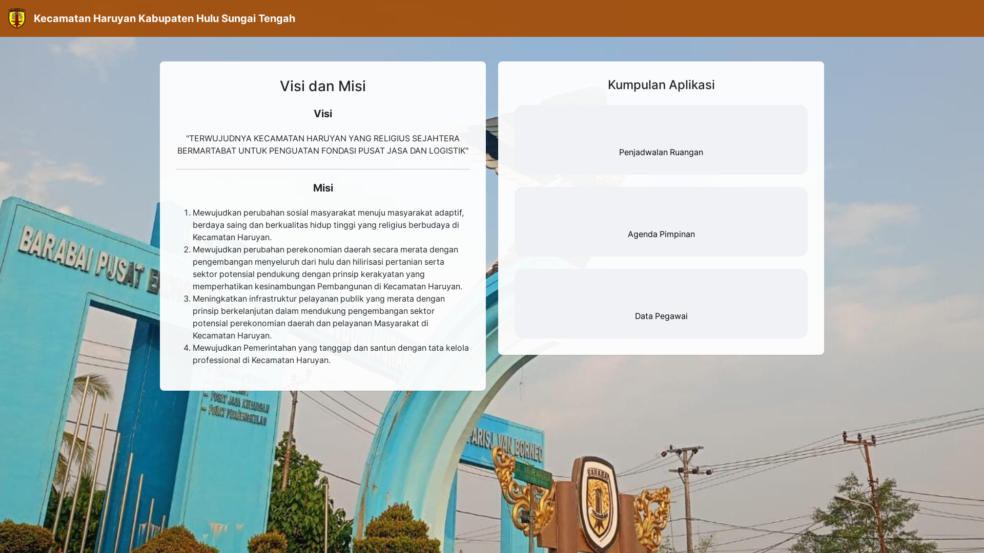website screenshot of https://kecamatanharuyanhst.com/