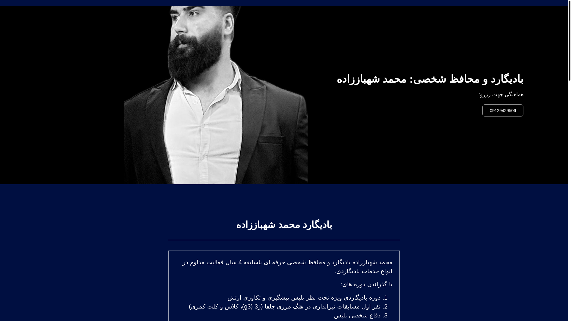 website screenshot of https://mohammadshahbazzadeh.ir/