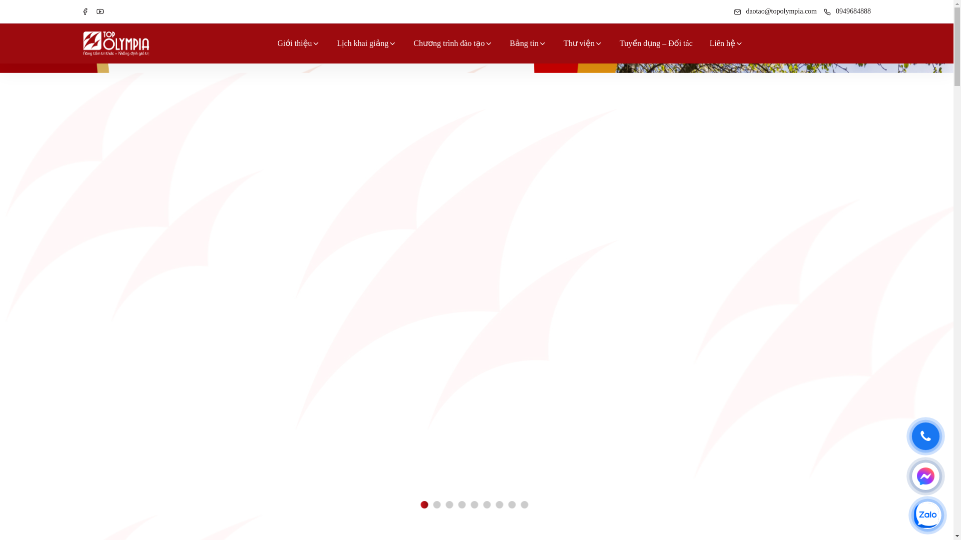 website screenshot of http://top-olympia.edu.vn/