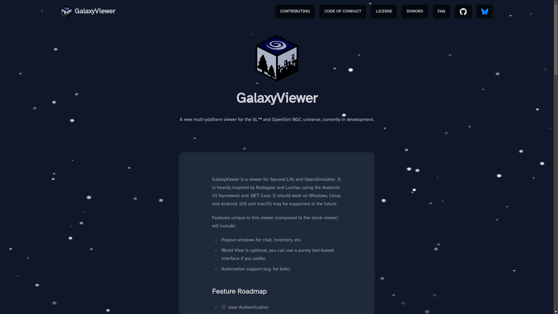 website screenshot of https://galaxyviewer-website.pages.dev/