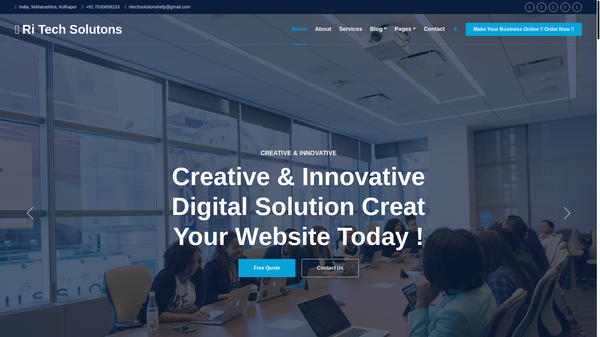 website screenshot of https://ritechsolution.online/