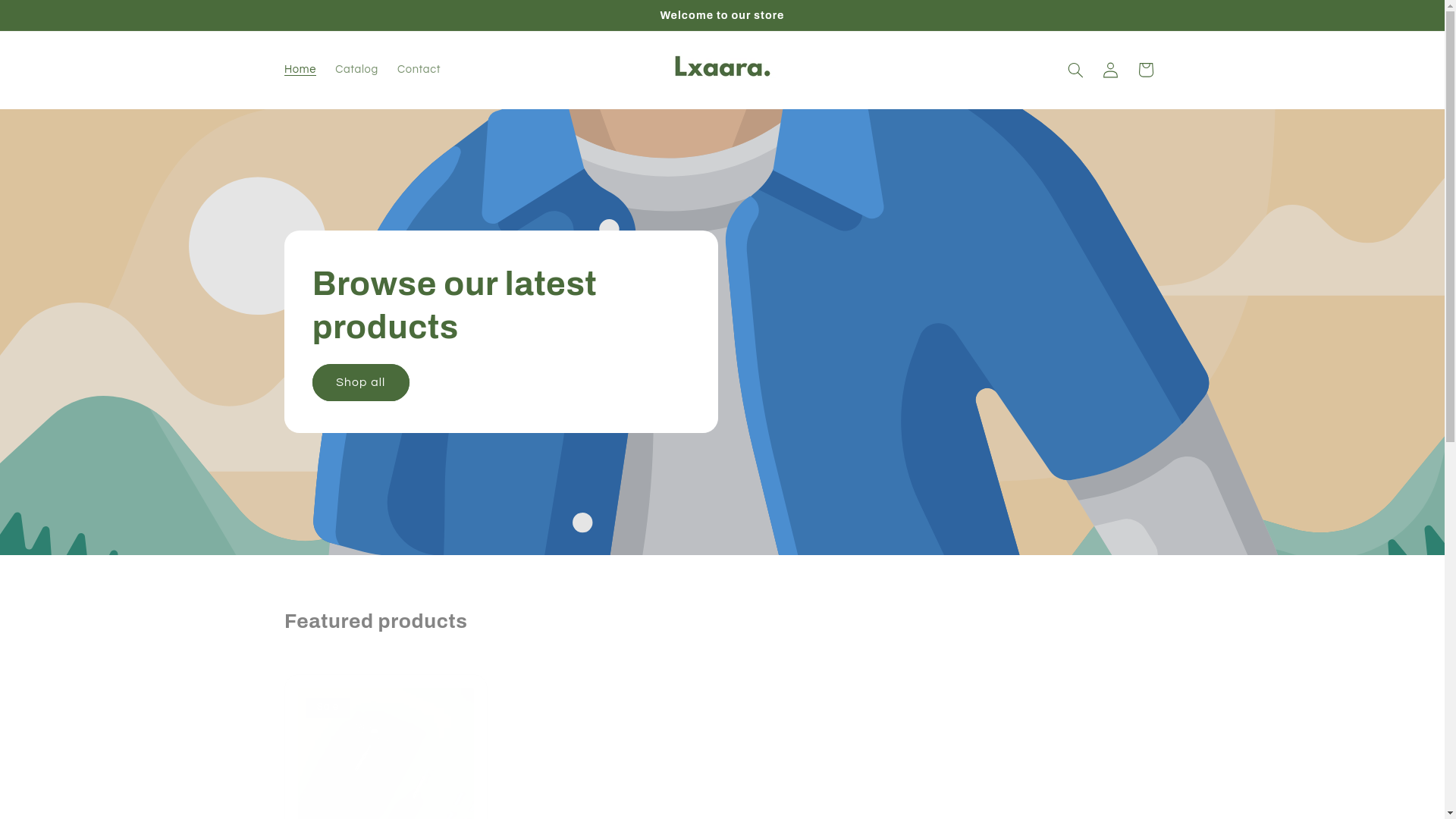 website screenshot of https://lxaara.store/