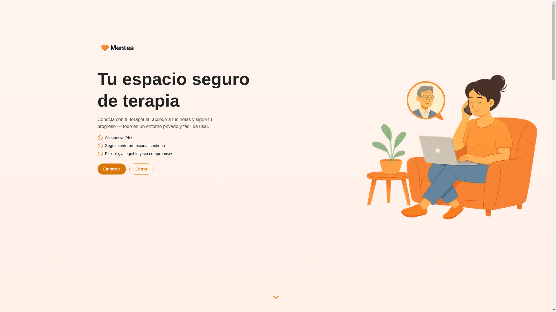 website screenshot of https://menttea.es/