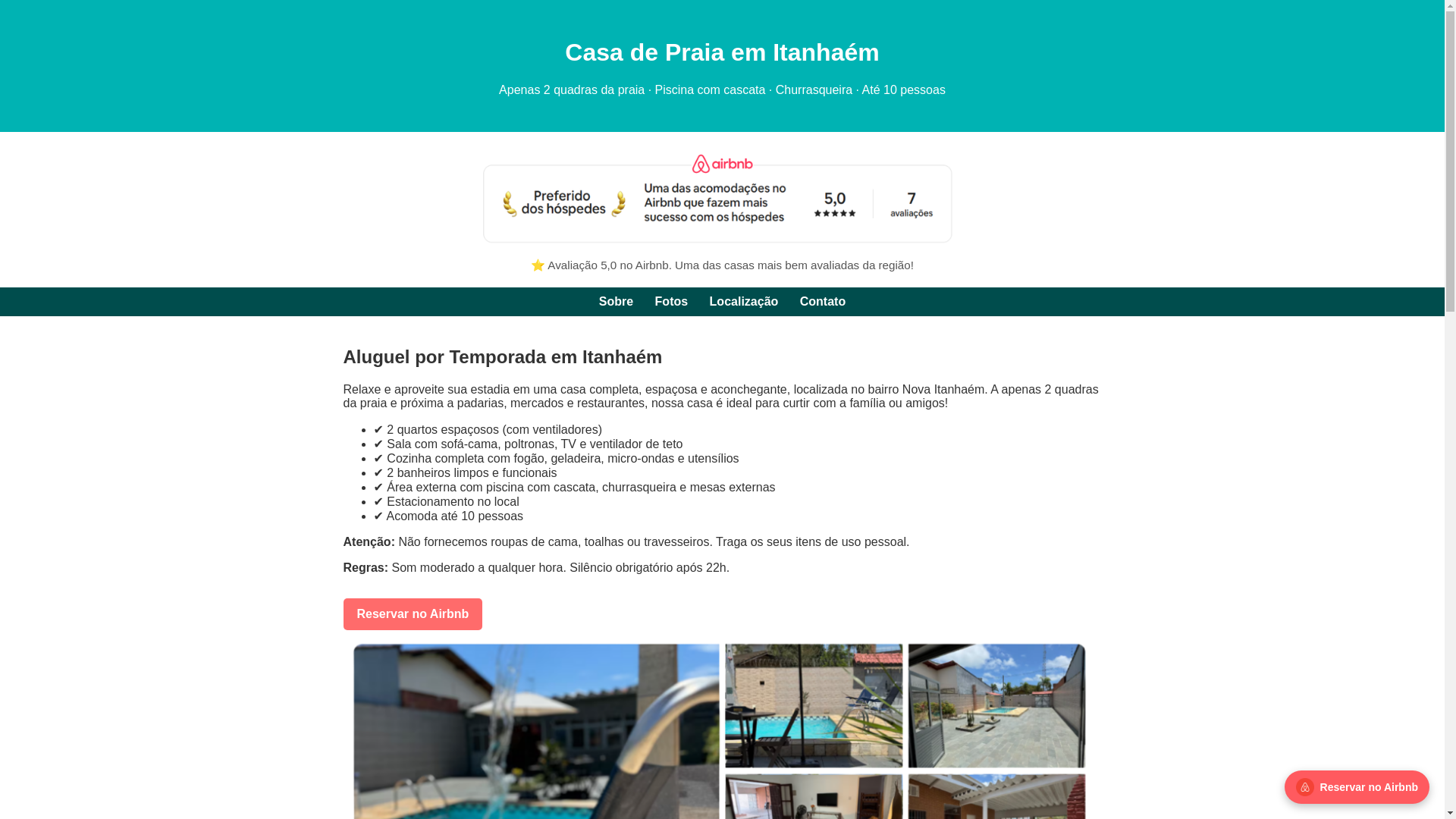 website screenshot of https://praiaitanhaem.com.br/