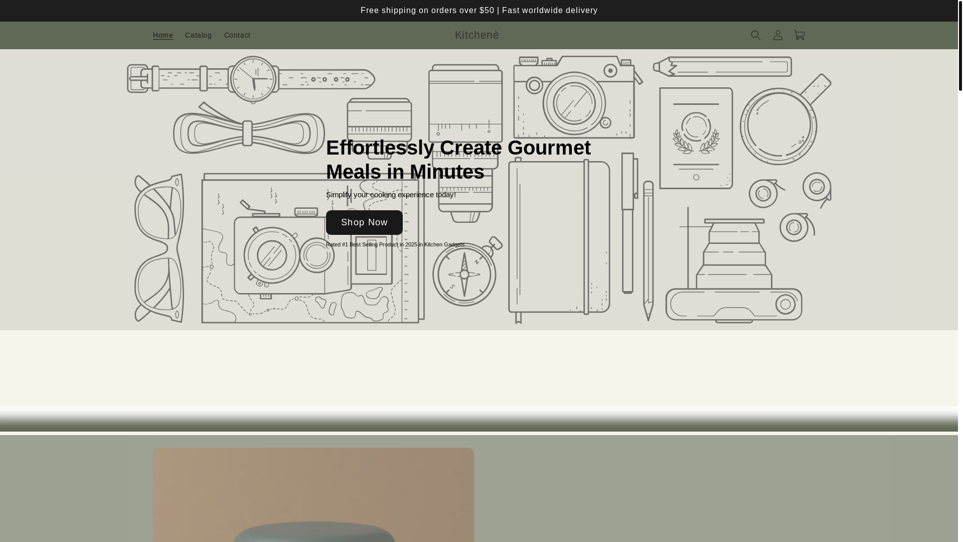 website screenshot of https://kitchene.store/