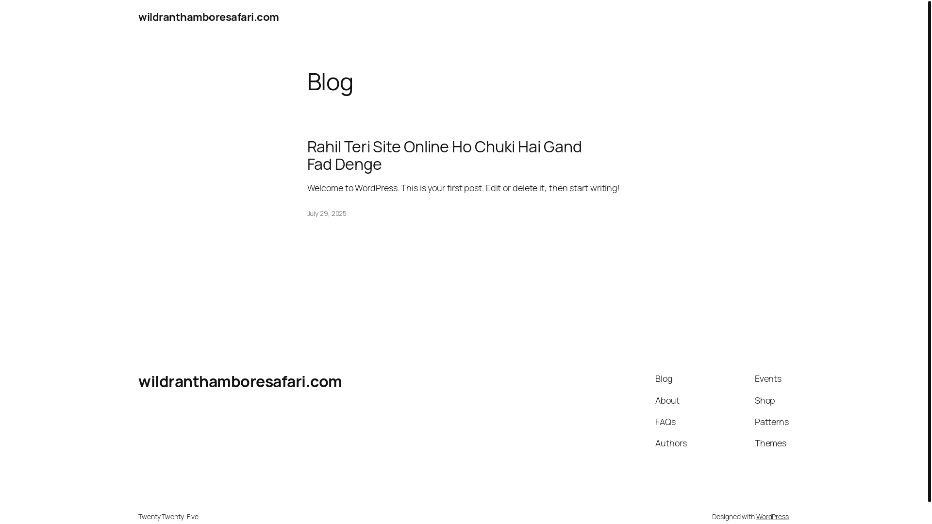 website screenshot of https://wildranthamboresafari.com/