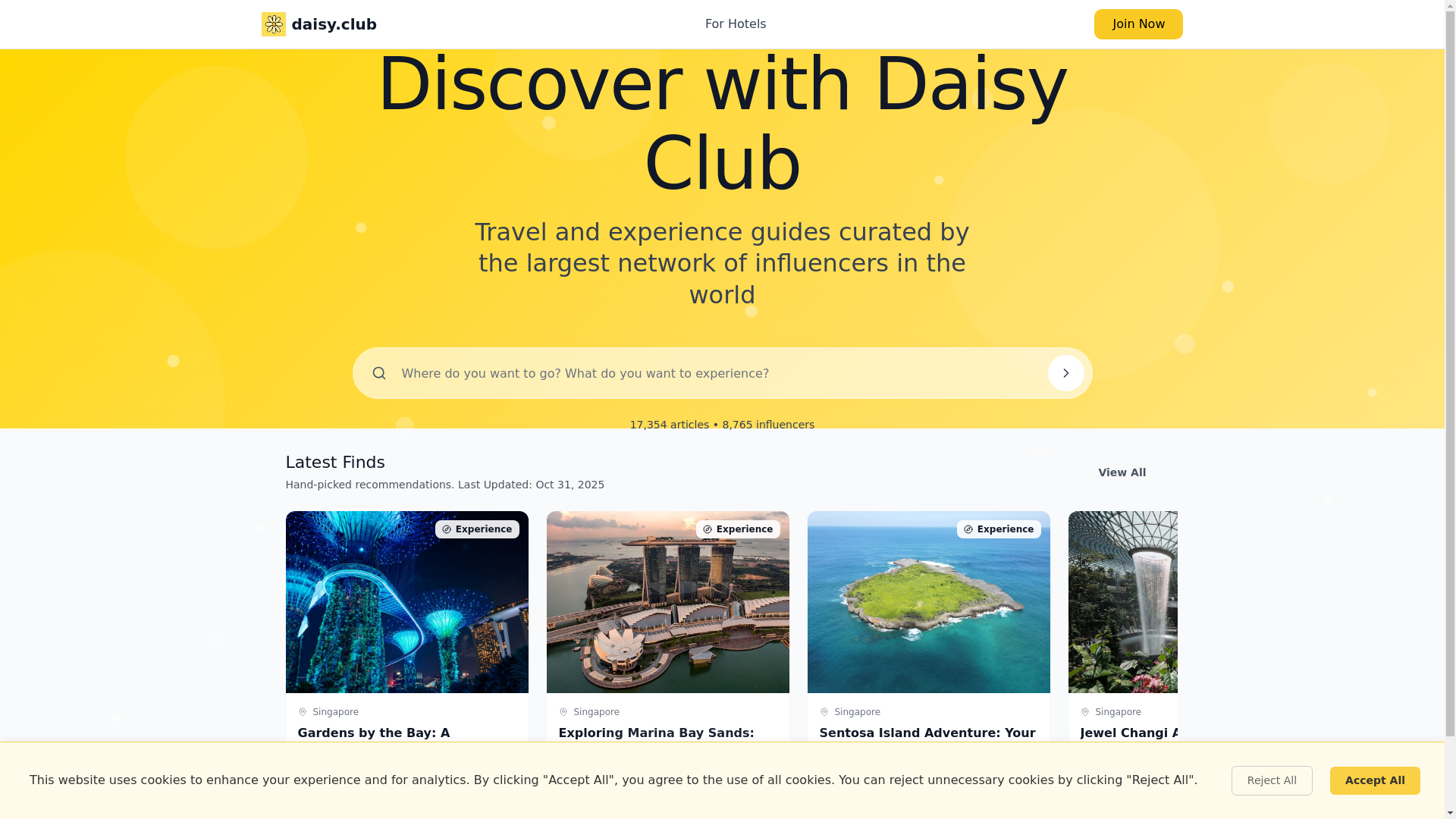 website screenshot of https://daisy.club/