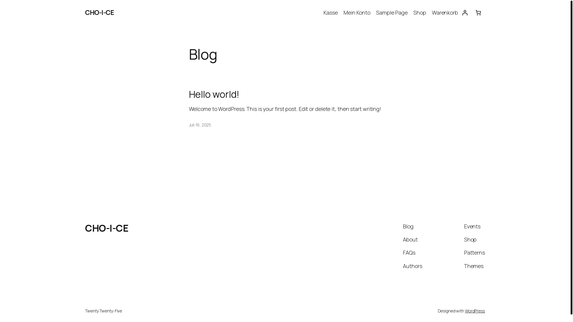 website screenshot of https://cho-i-ce.ch/