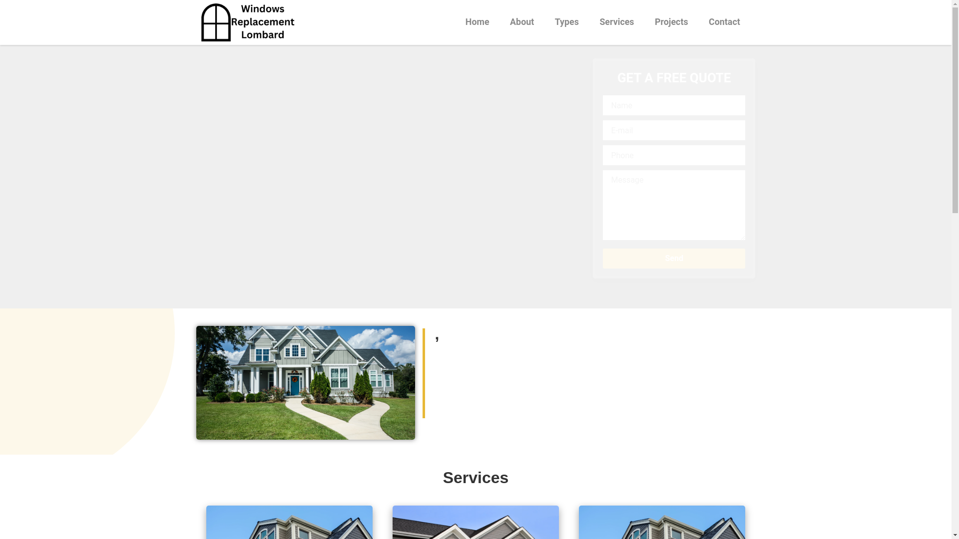 website screenshot of https://lombardwindowreplacement.com/